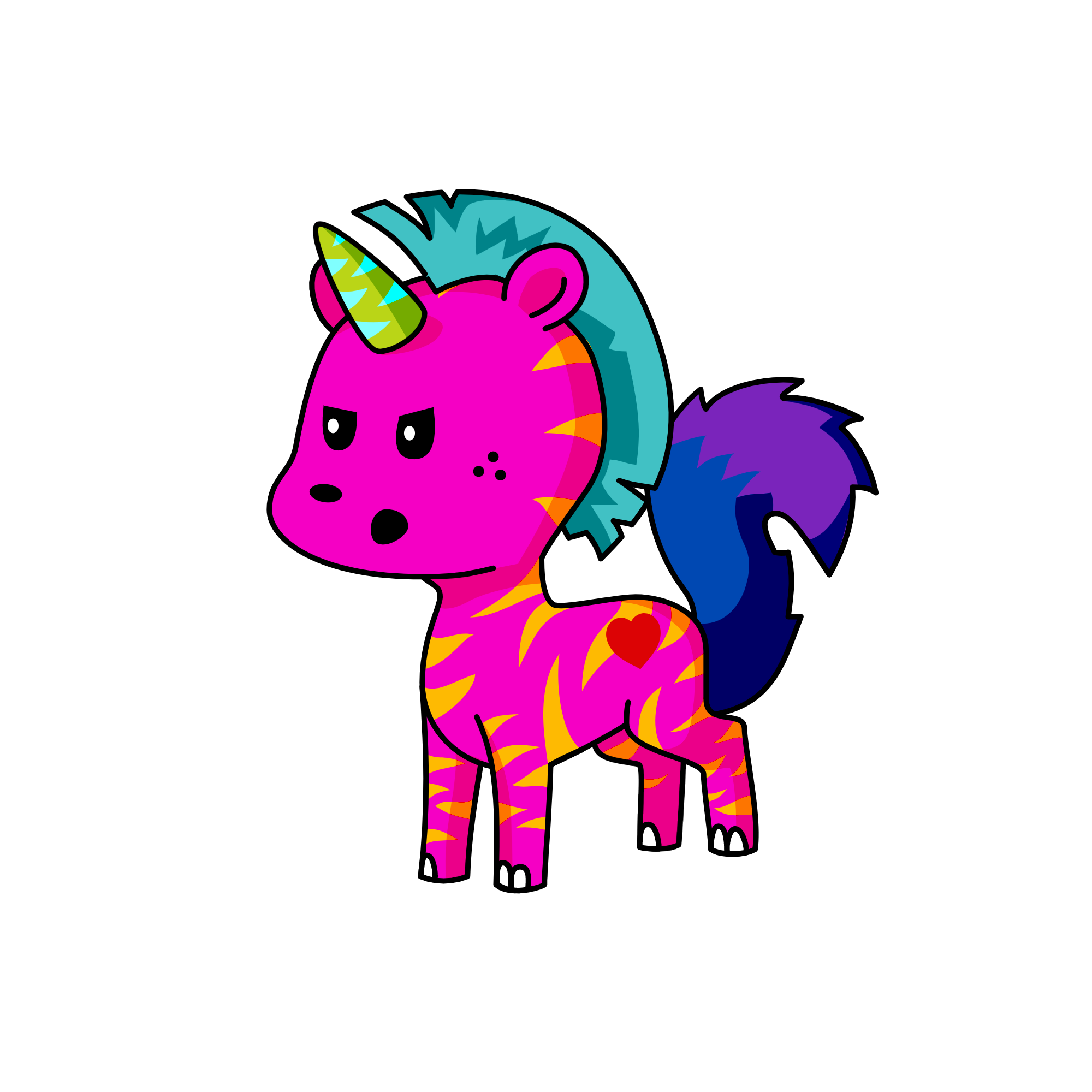 tiger, the unicorn