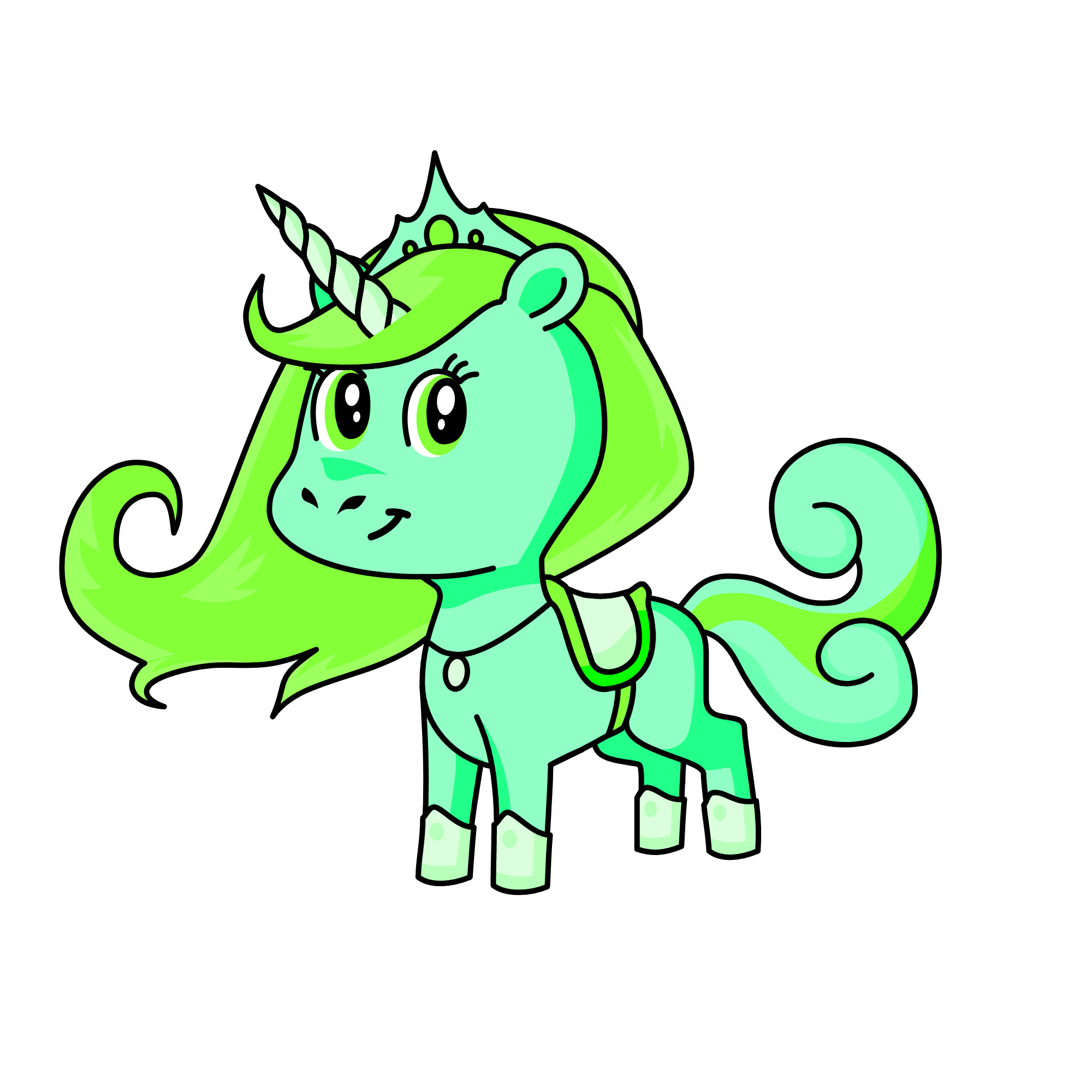 Queen Green, the unicorn