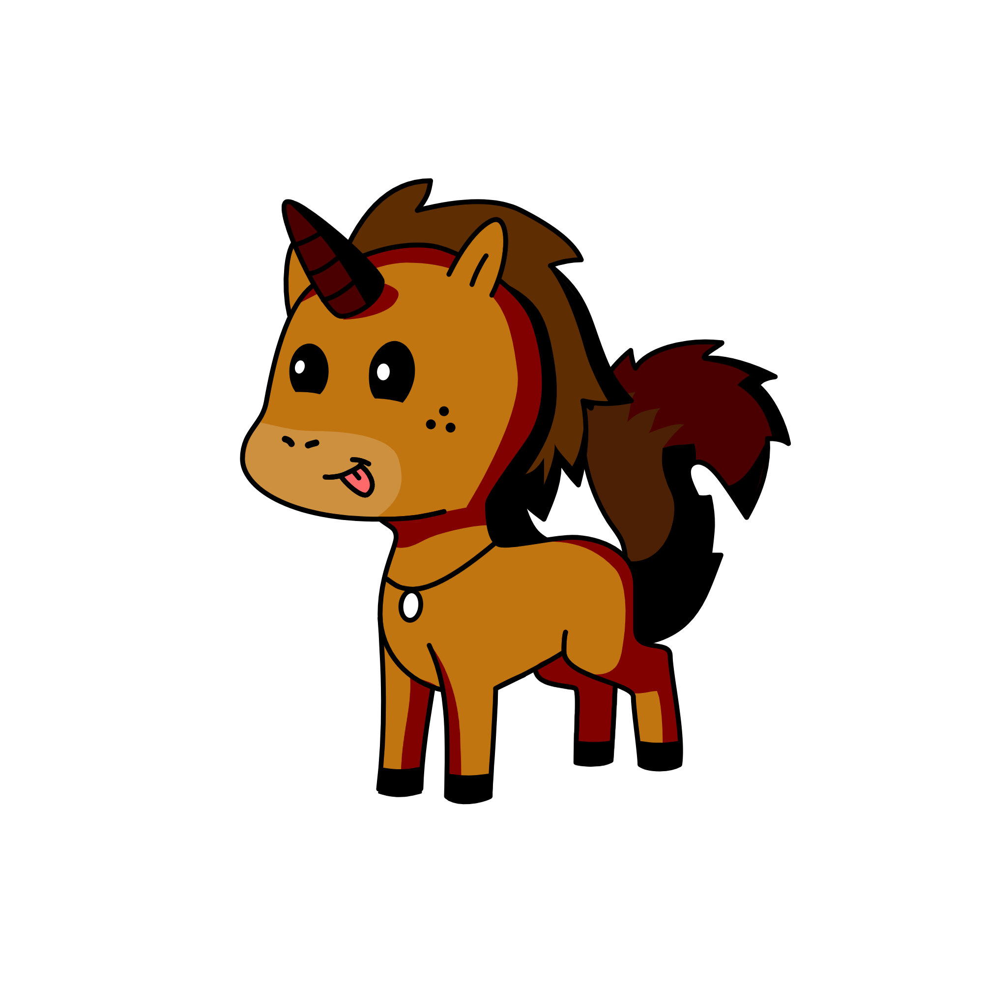 Browny, the unicorn