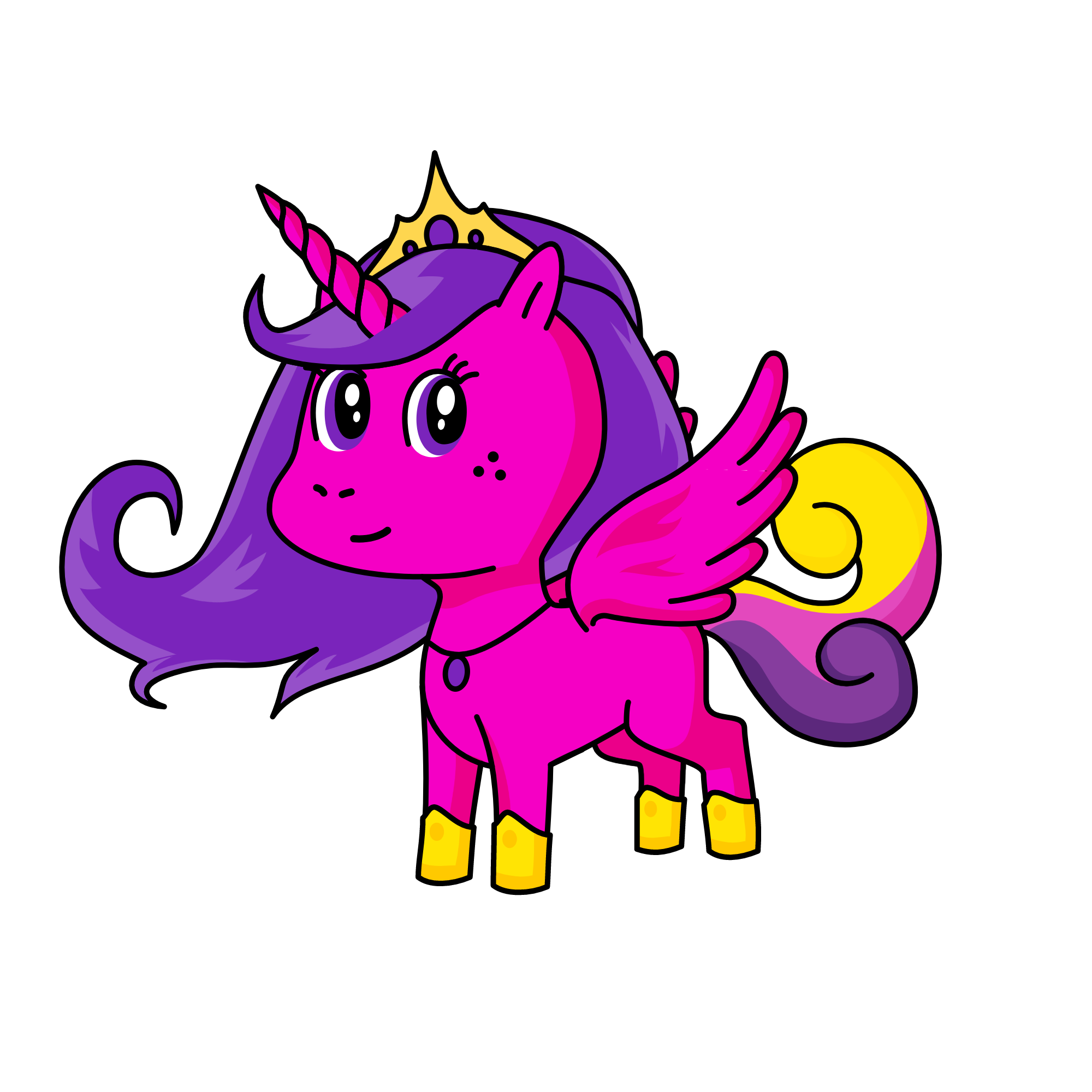 Princess Cadence (updated she has wings now), the unicorn