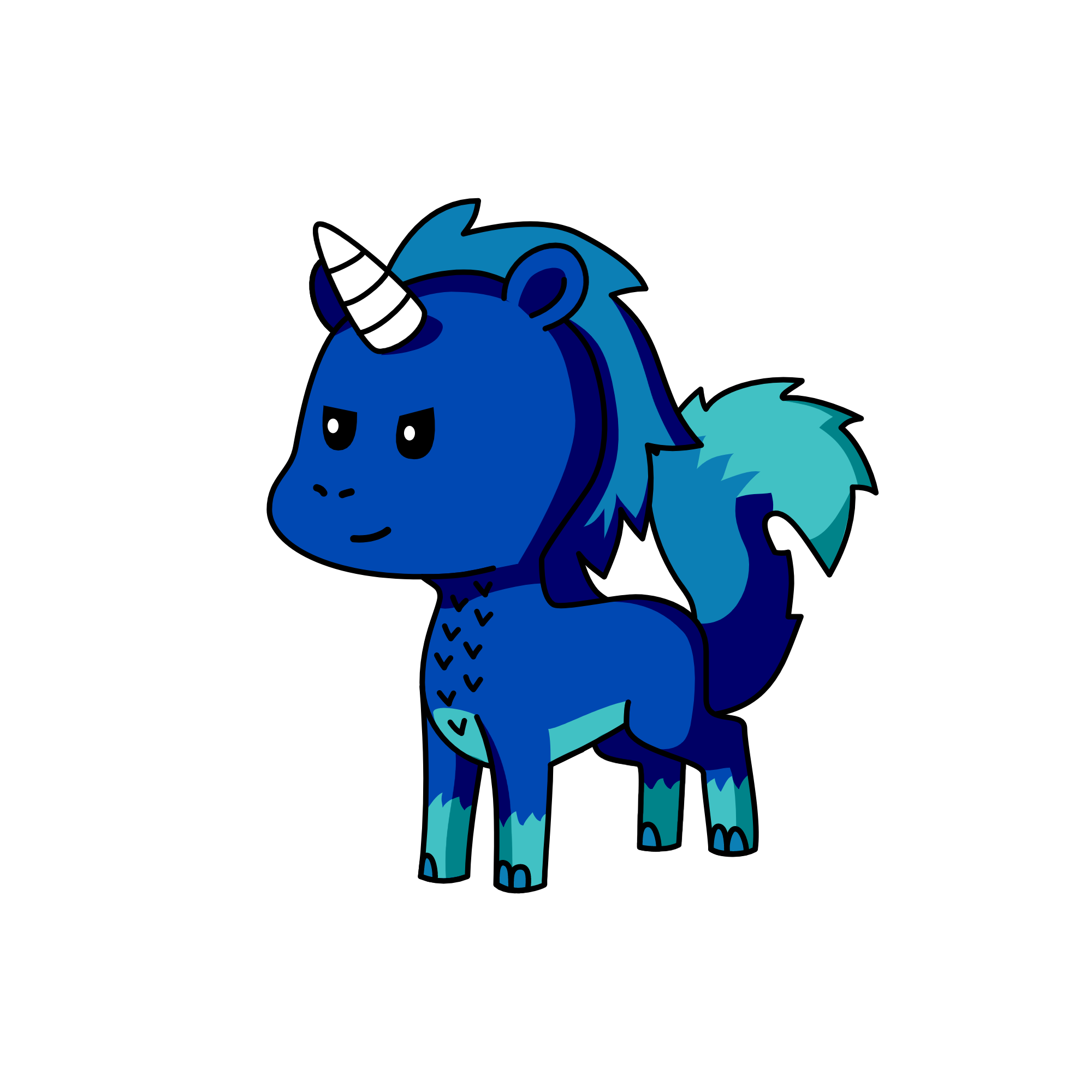 Dragon, the unicorn