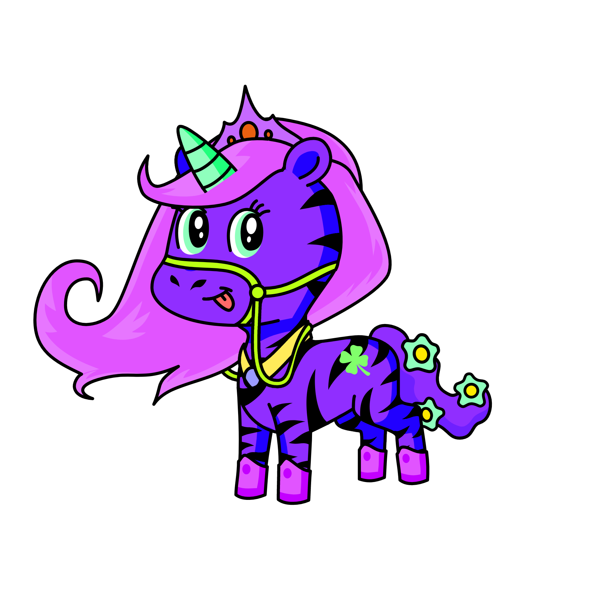 qeene purpul, the unicorn