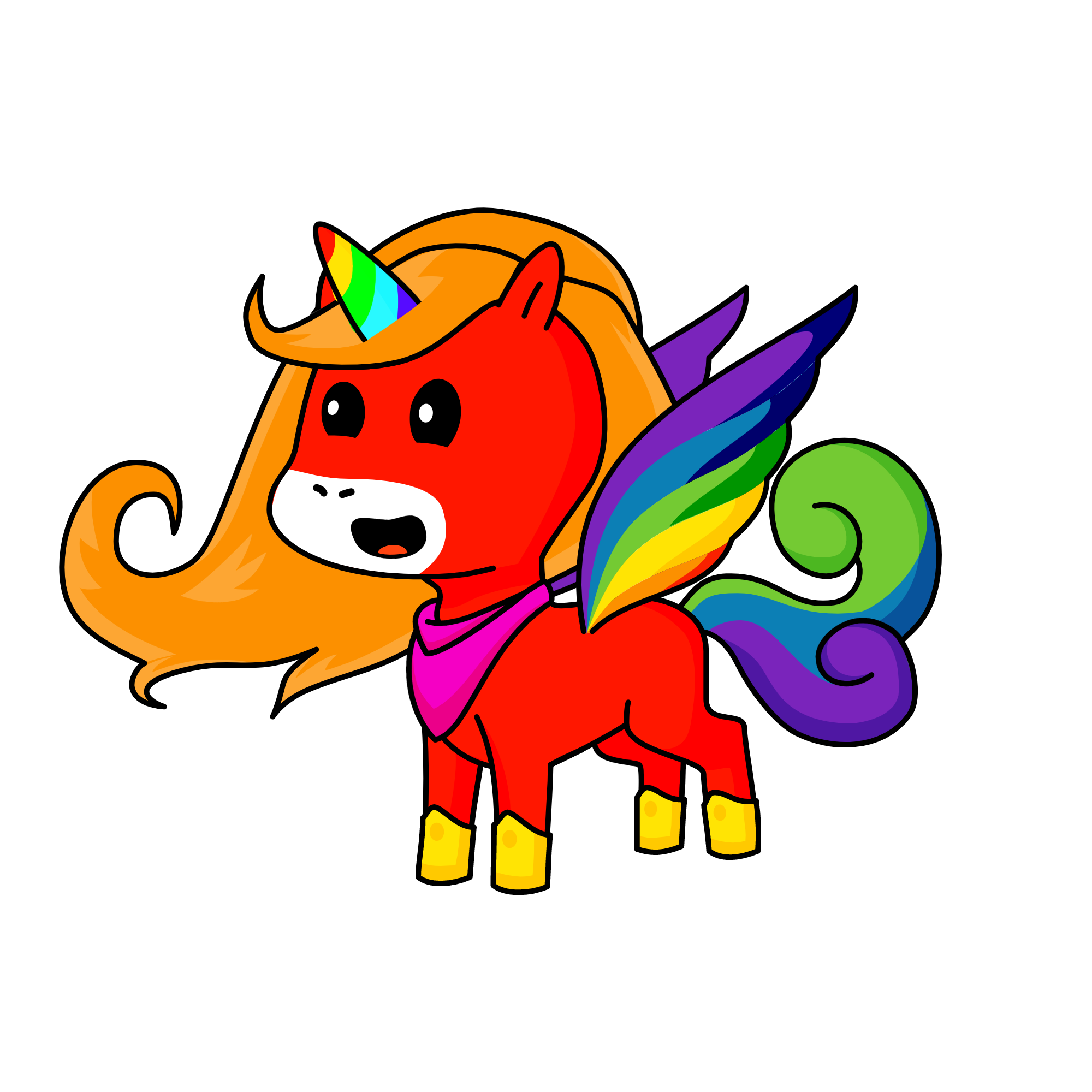 Rainbow, the unicorn