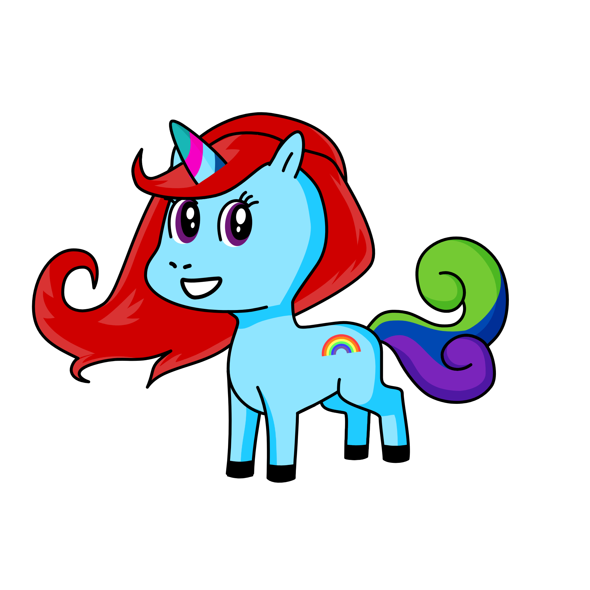 Rainbow Dash, the unicorn