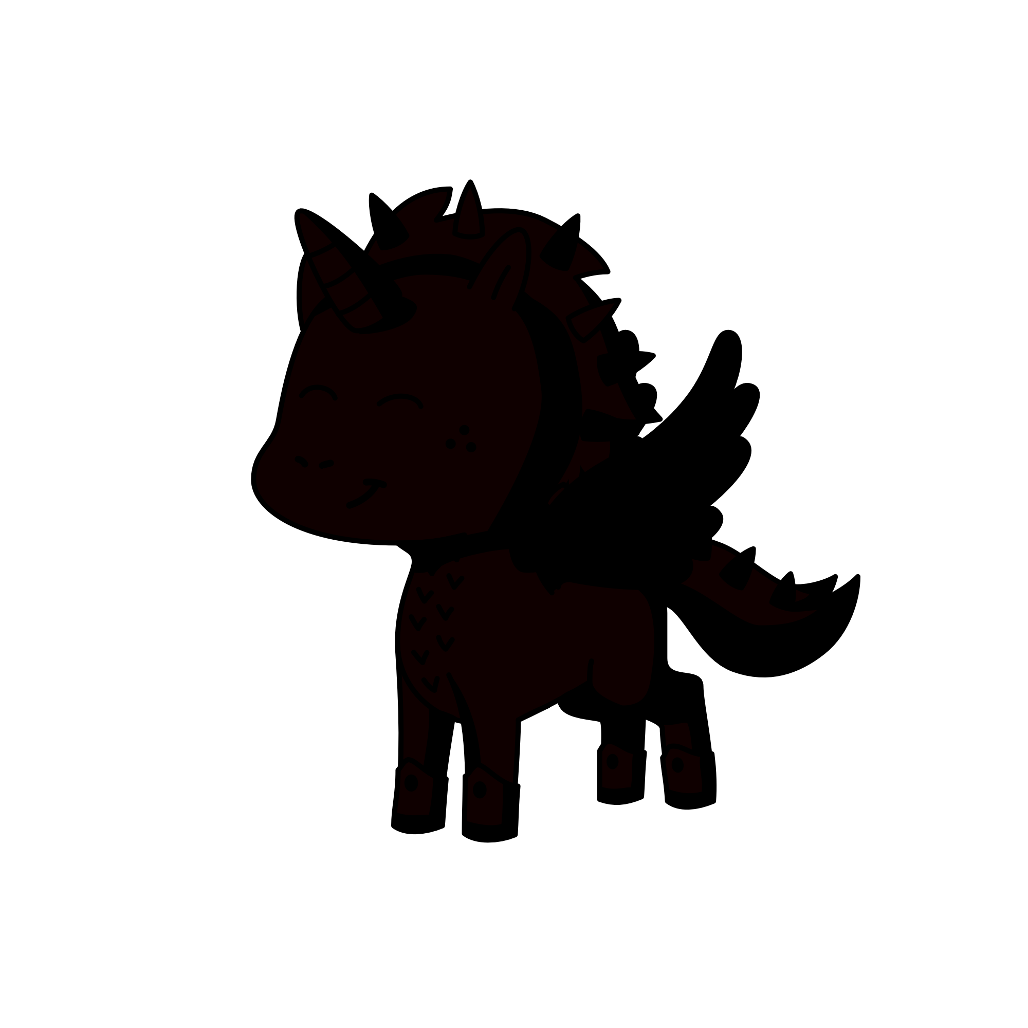 midnight black, the unicorn