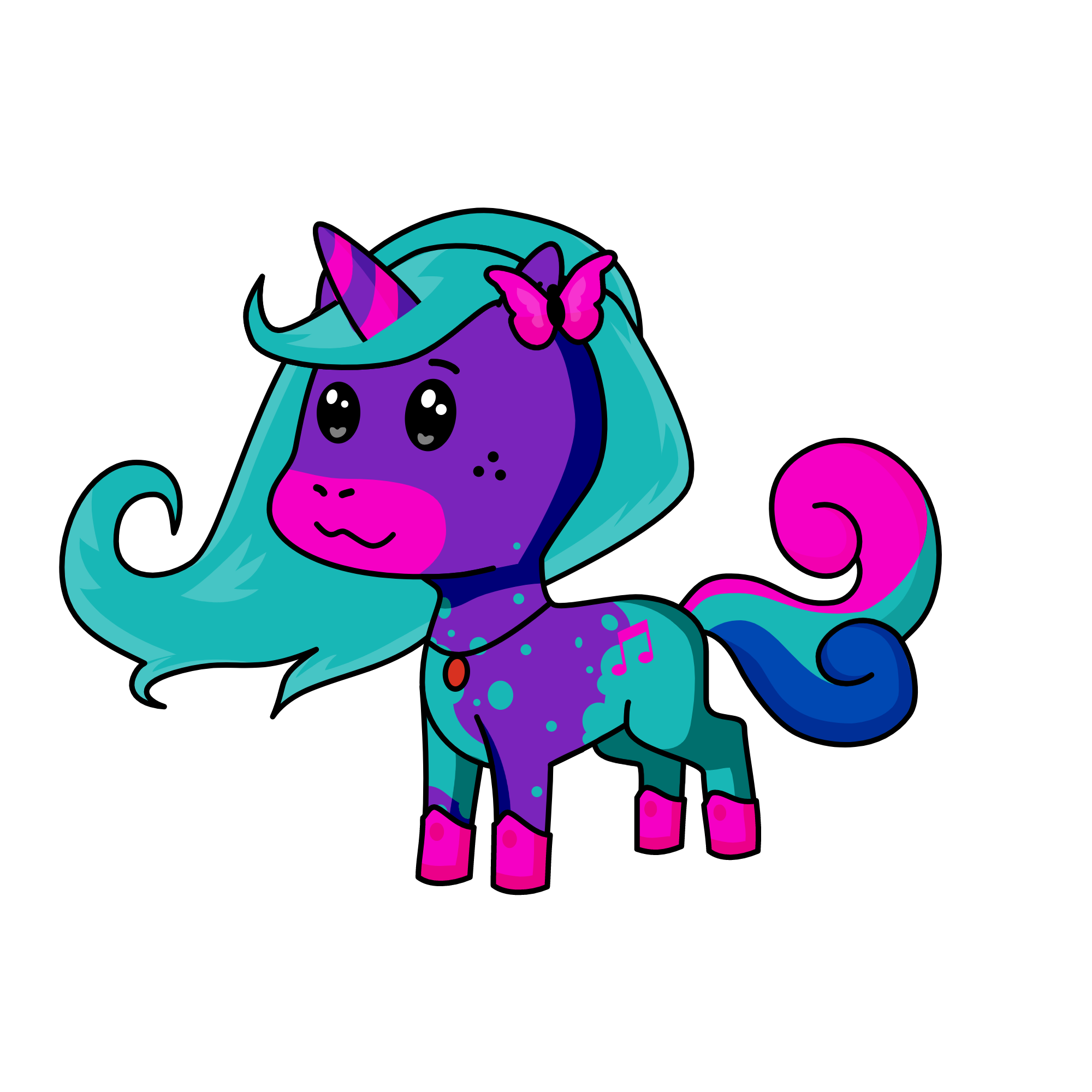 Violet, the unicorn