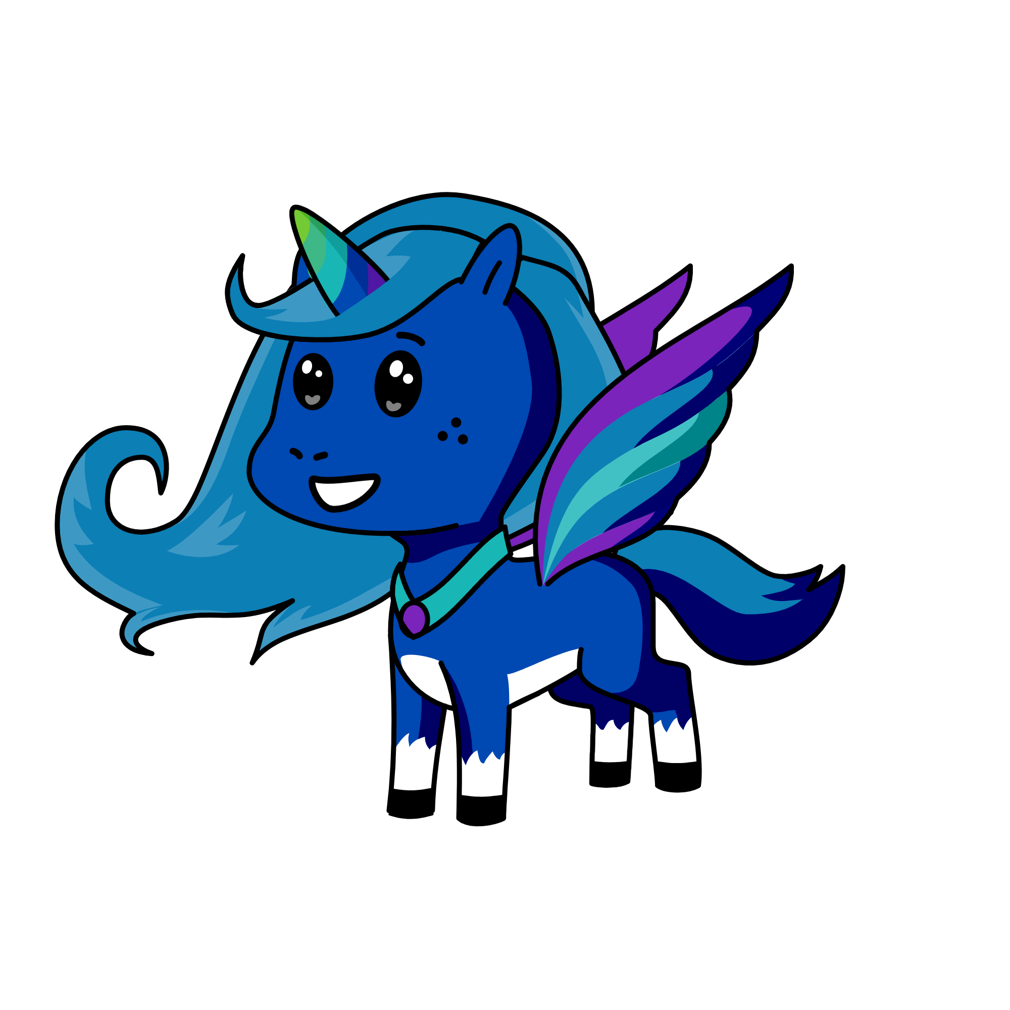 Blueflower, the unicorn
