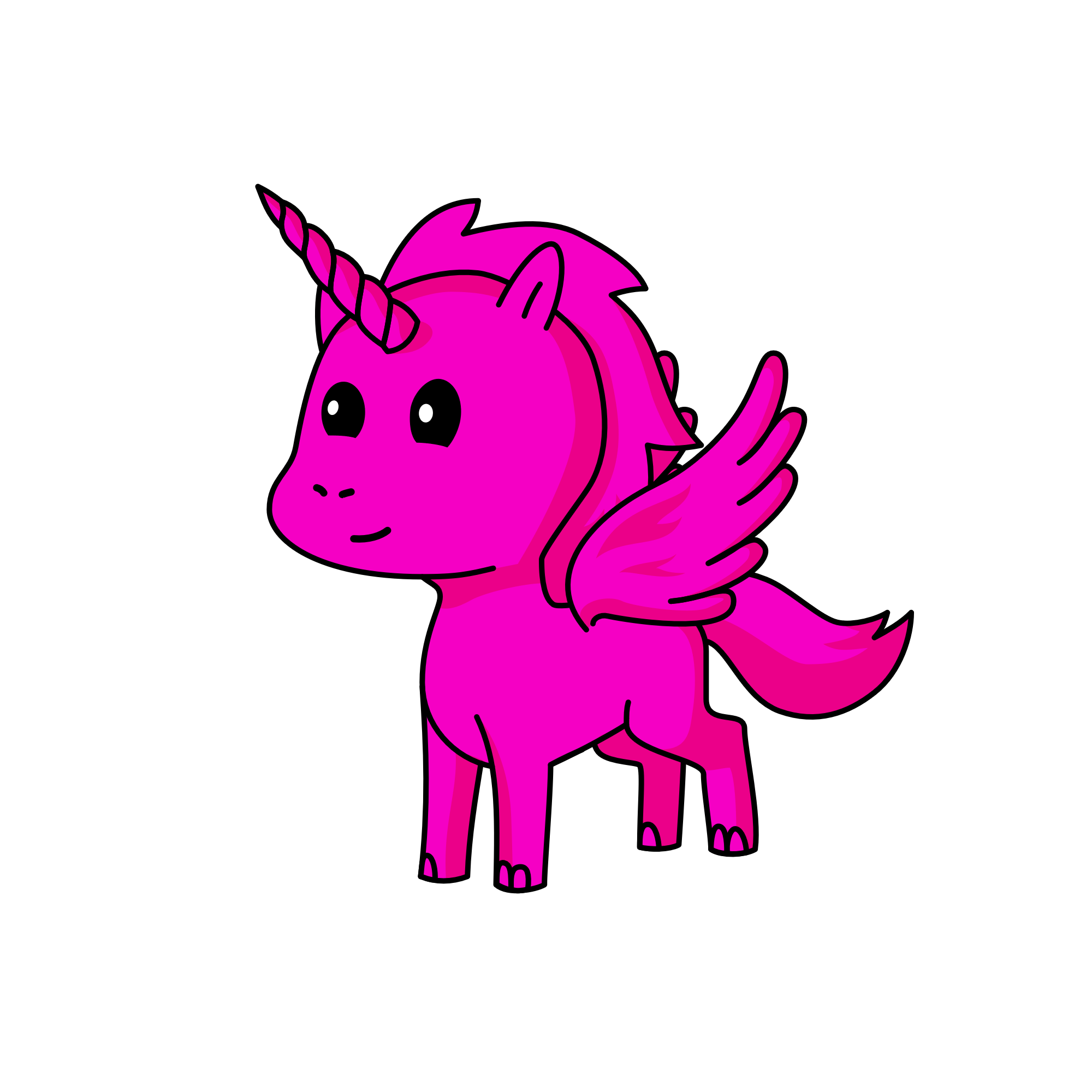 pinky pink, the unicorn