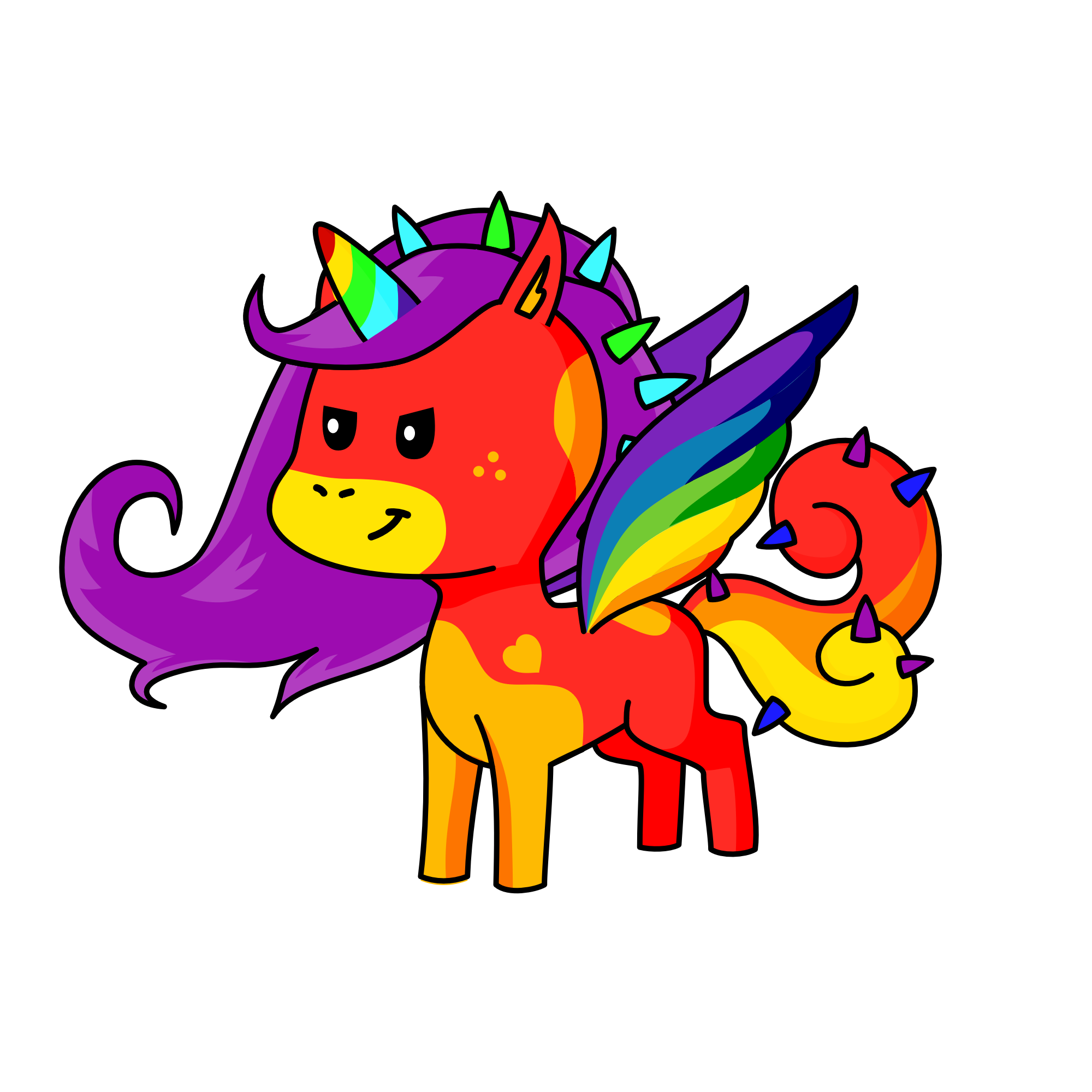 easter rainbow, the unicorn