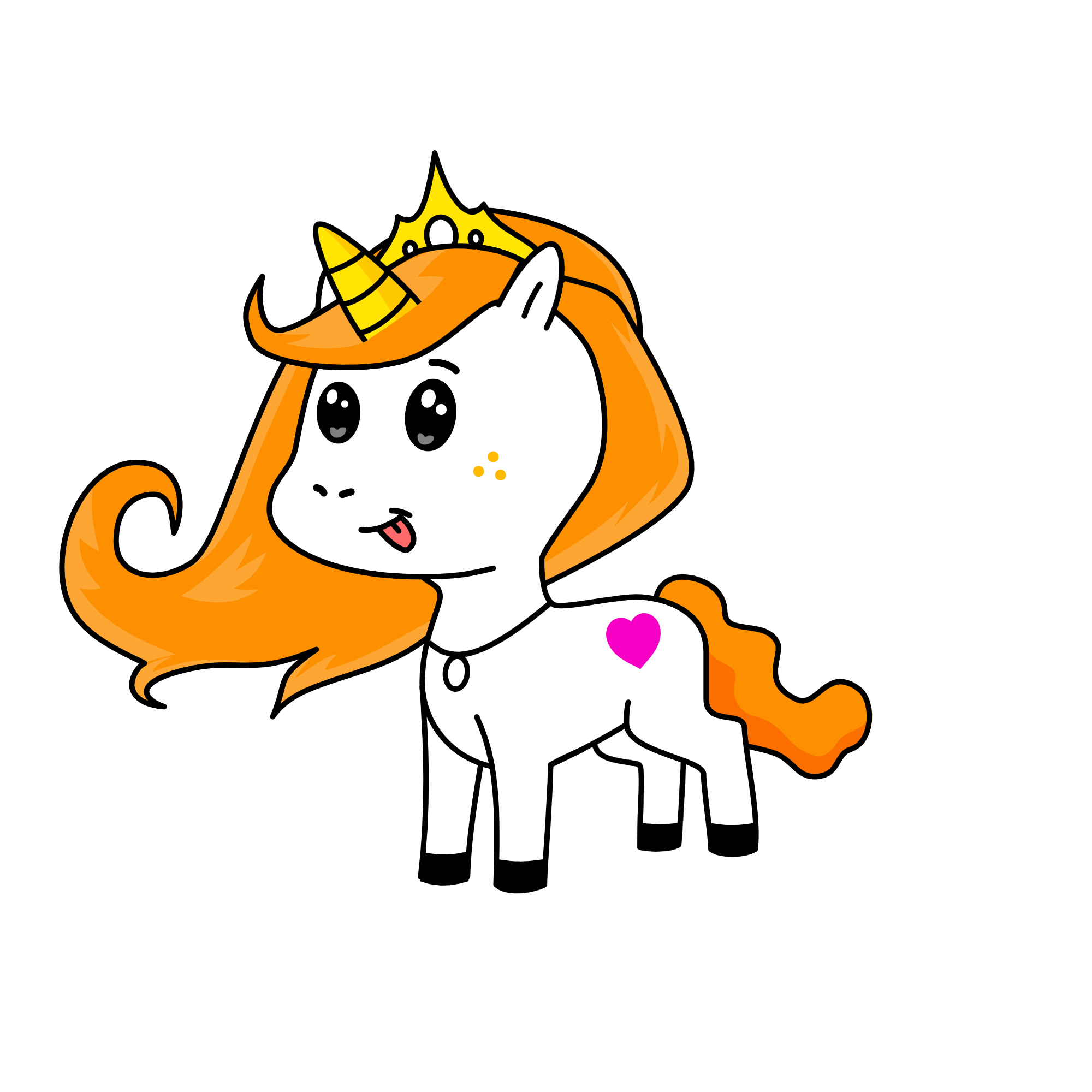 princess pink, the unicorn