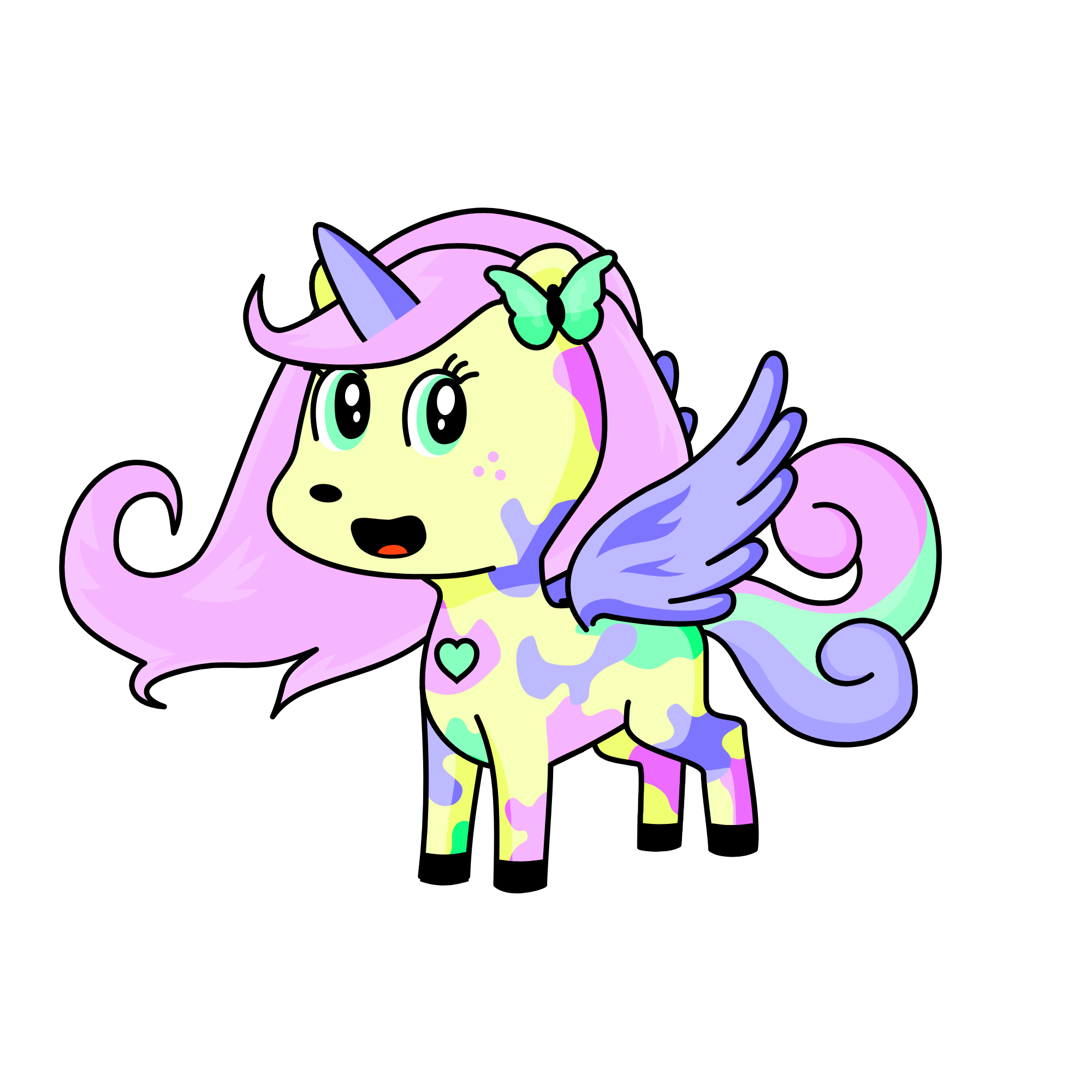 pastel easter, the unicorn