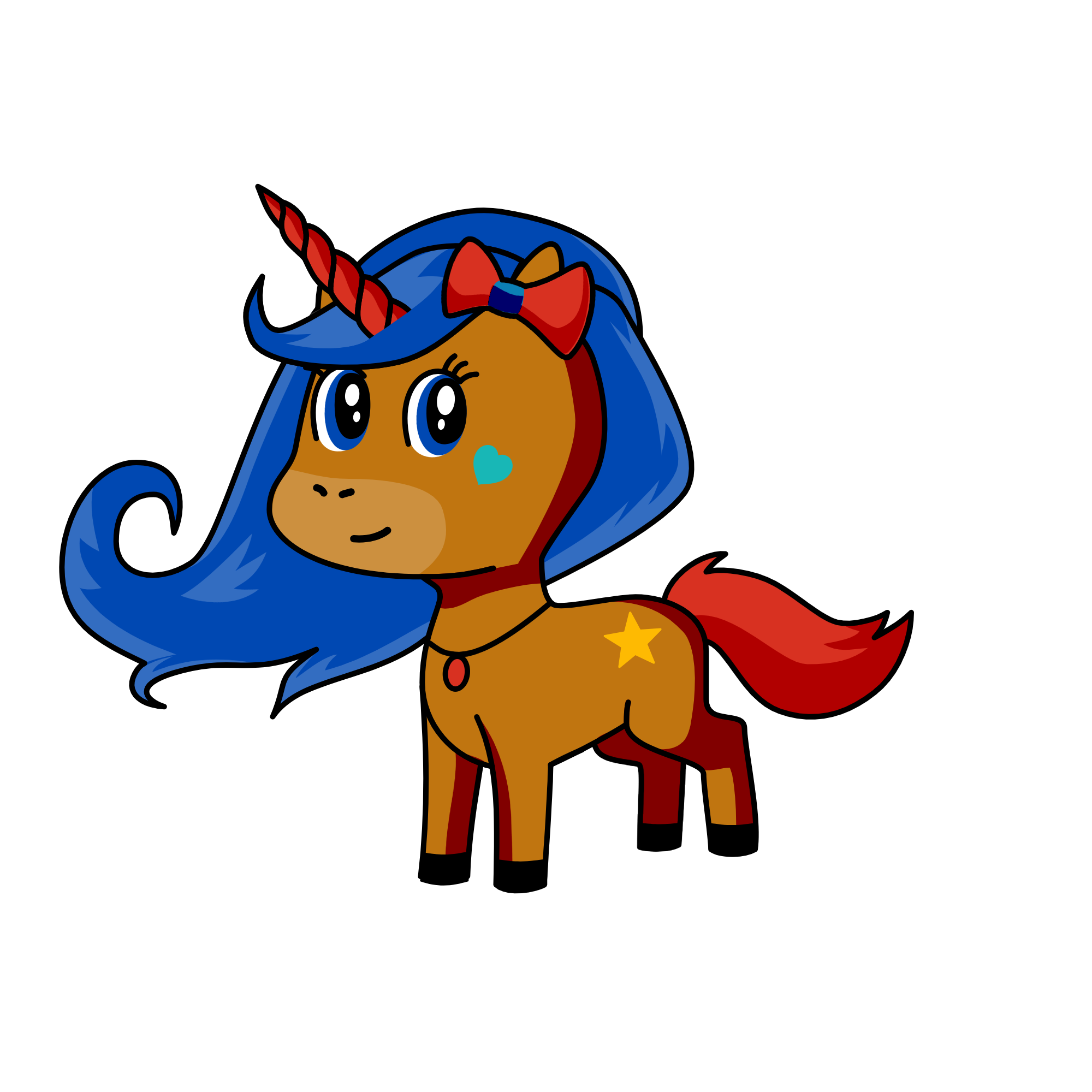 Cloudy, the unicorn