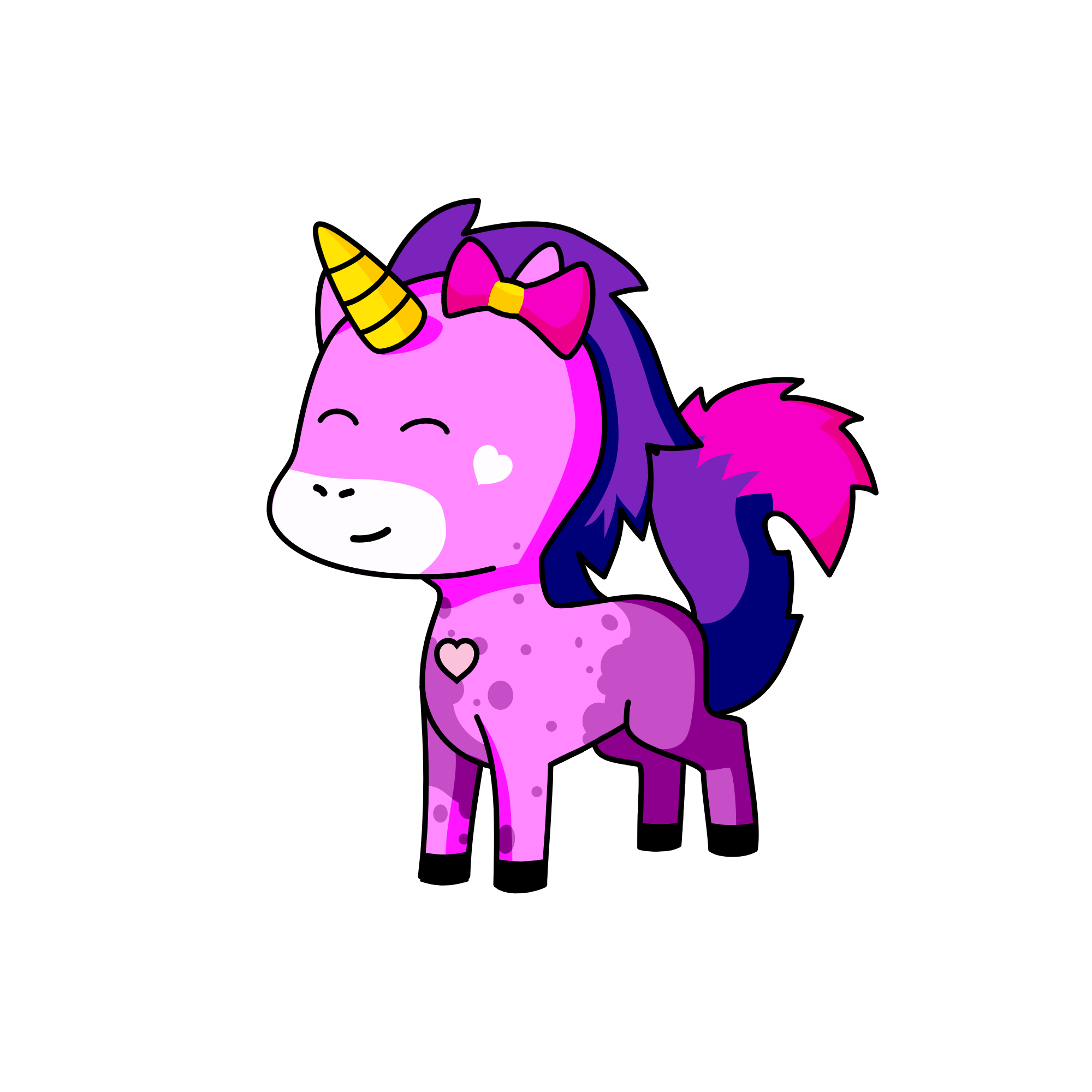 Purple, the unicorn