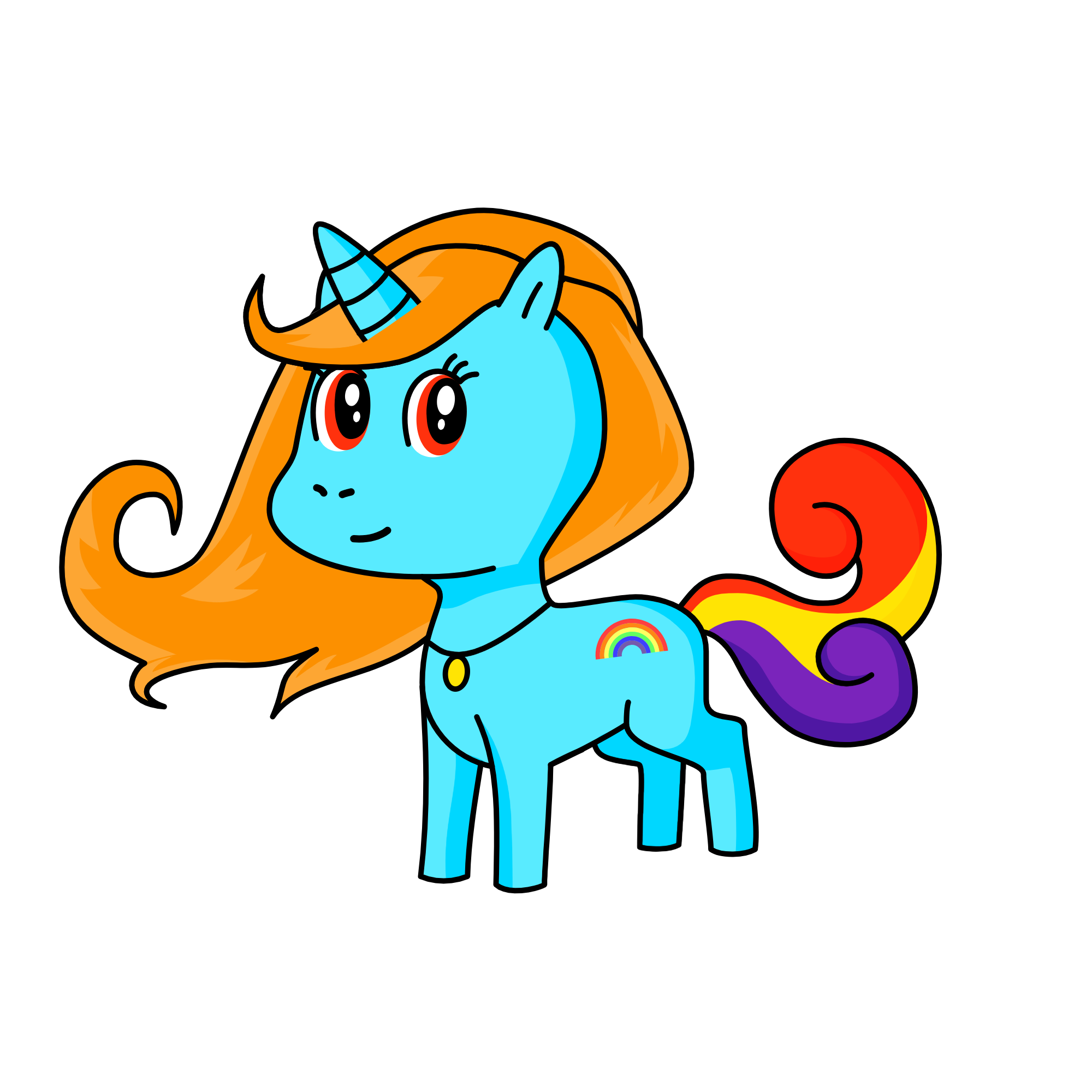 Rainbow Dash , the unicorn