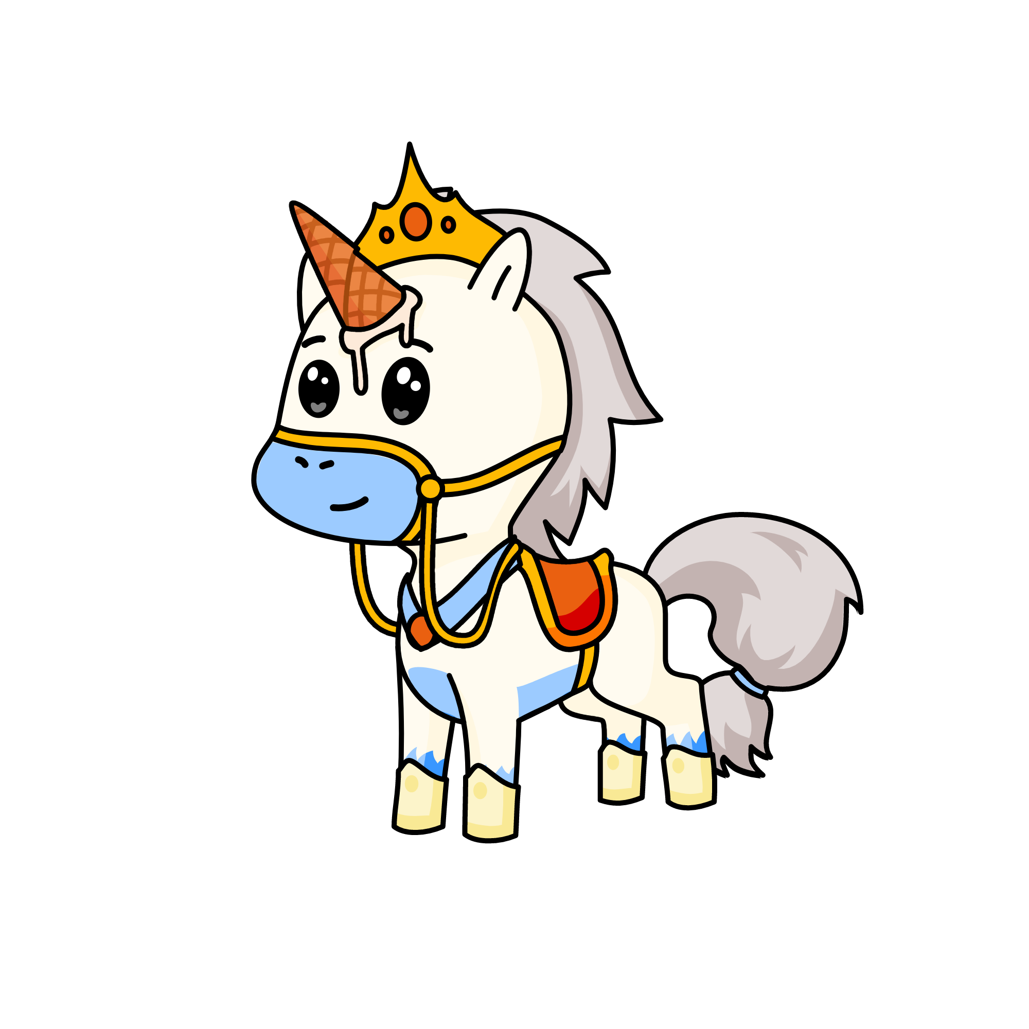 Ice queen Leena of the kingdom of Oslwald , the unicorn