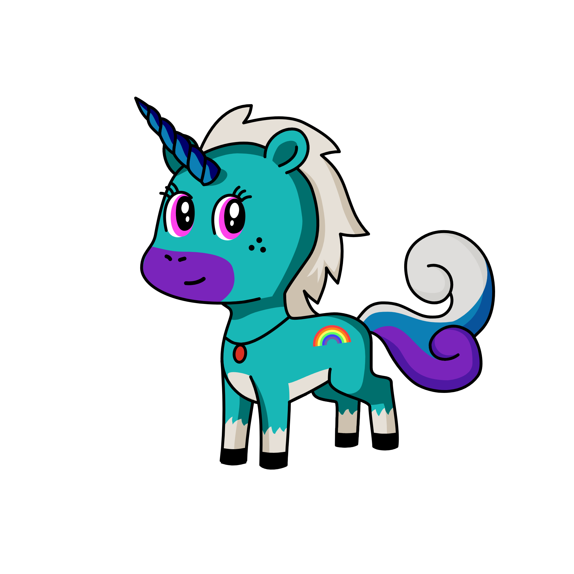 Blueberry, the unicorn