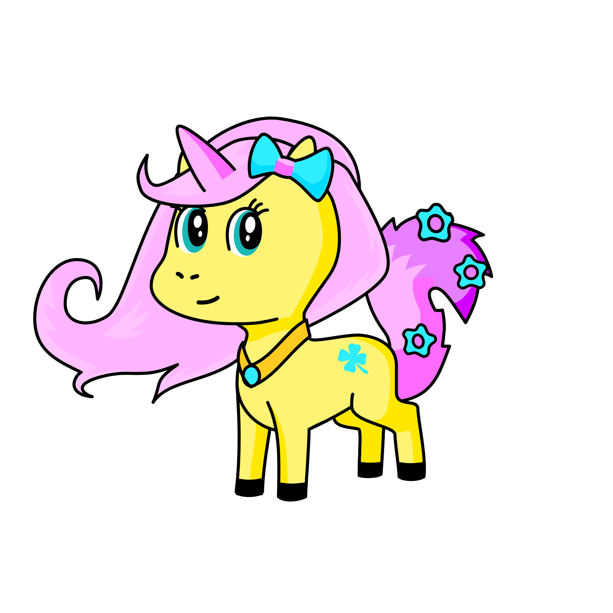 Fluttershy, the unicorn