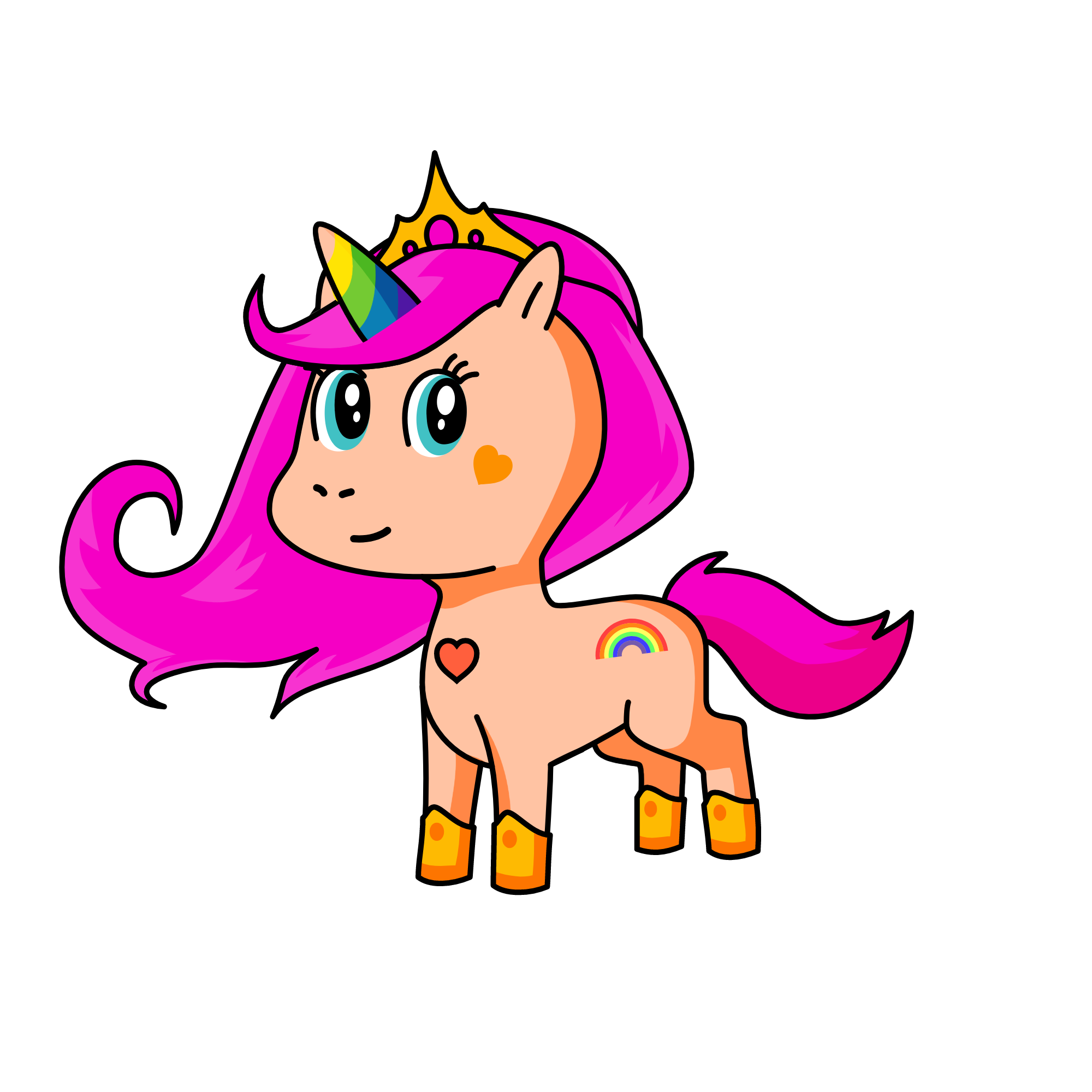 Rainbow, the unicorn
