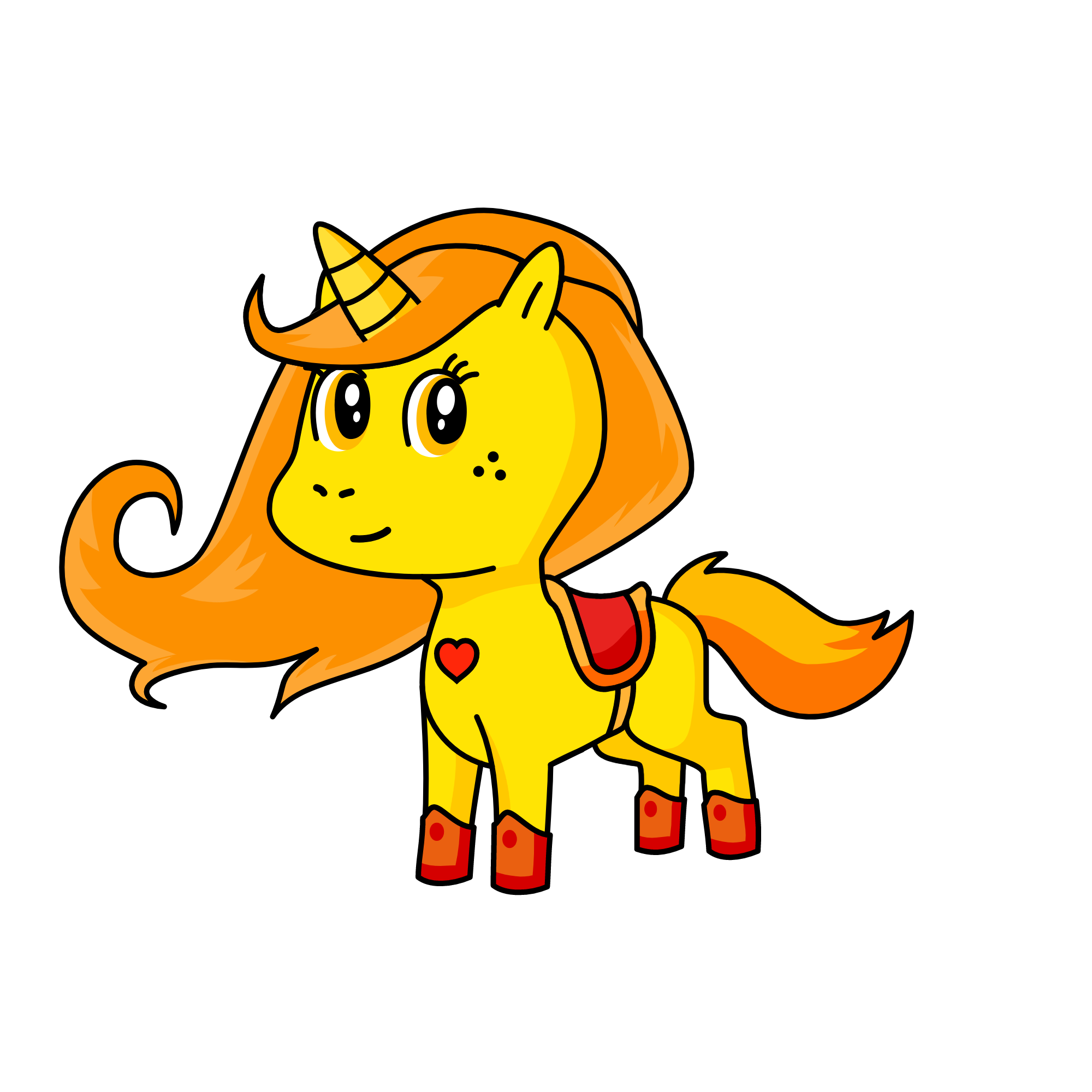 Sunset, the unicorn