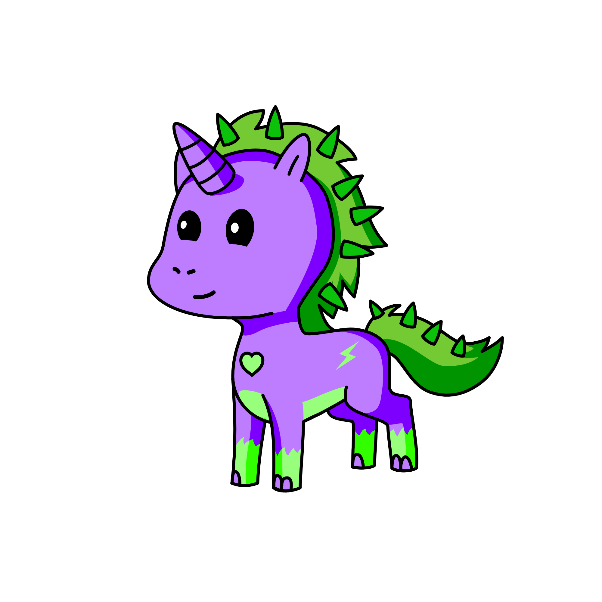 Spike as a Unicorn, the unicorn
