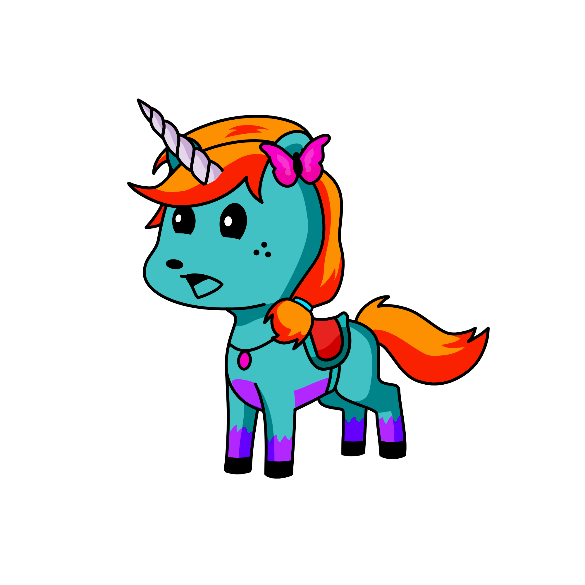 Sparkly, the unicorn