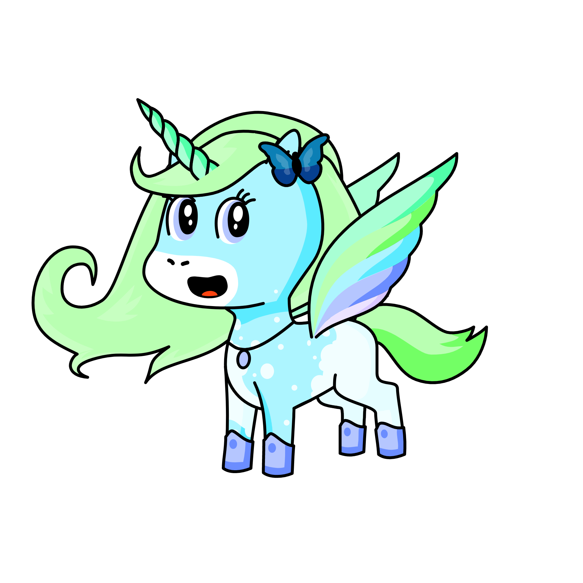 Cloudy Spring, the unicorn