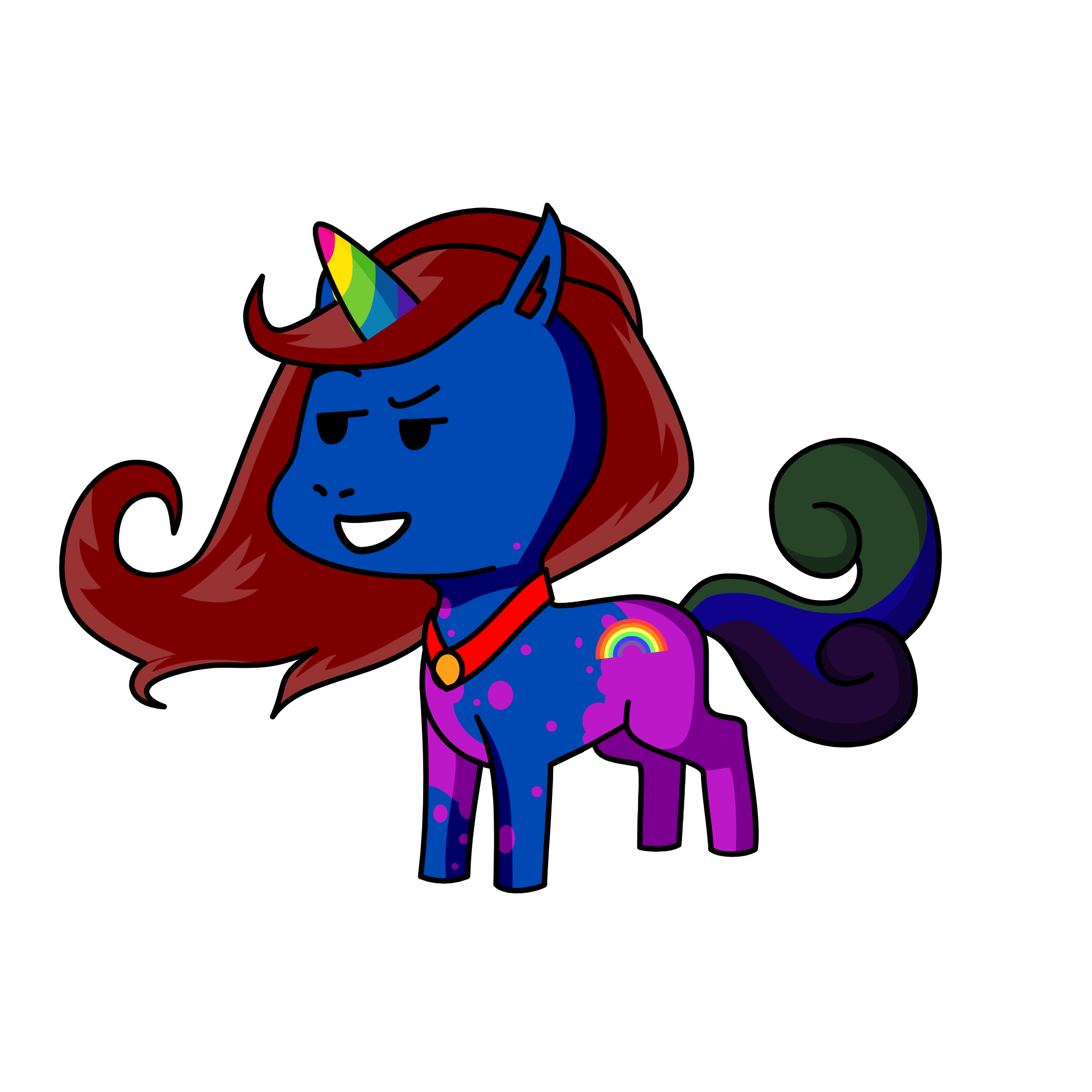 Anti-Rainbow Dash, the unicorn