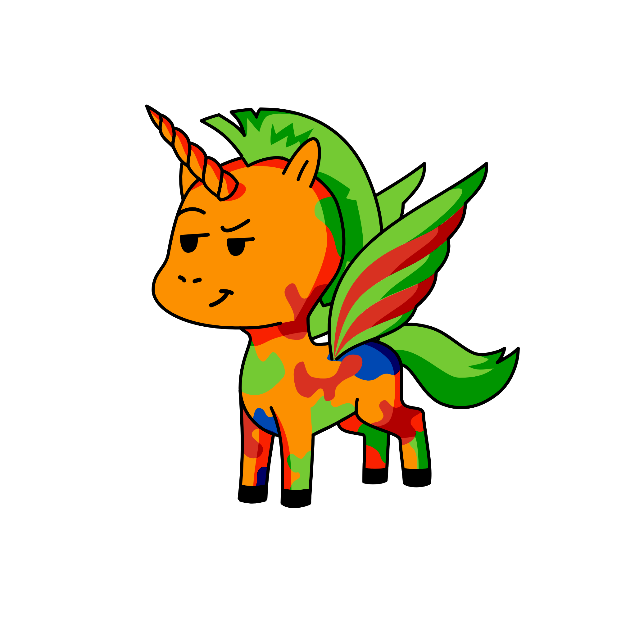 crumbling camo, the unicorn
