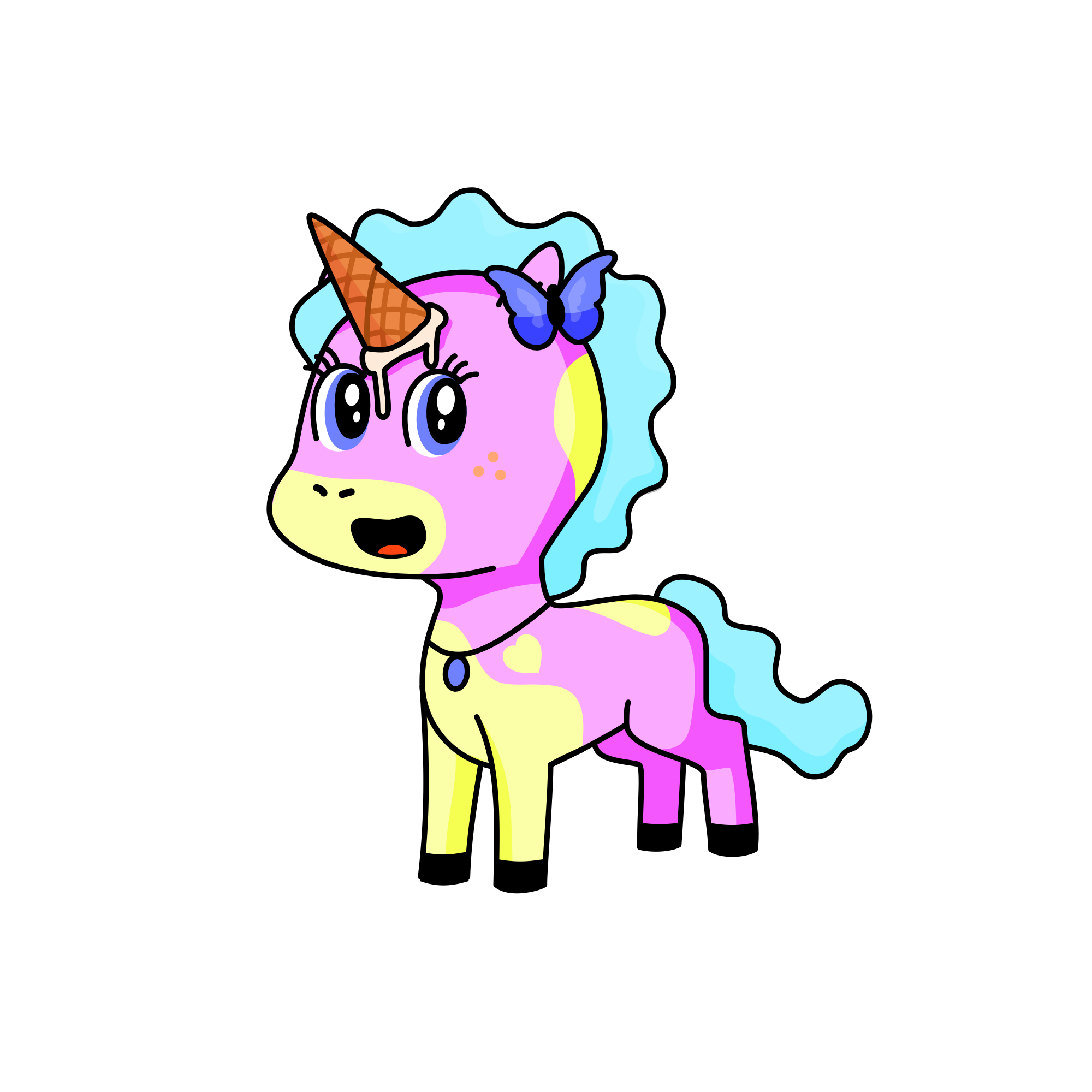 Cream, the unicorn