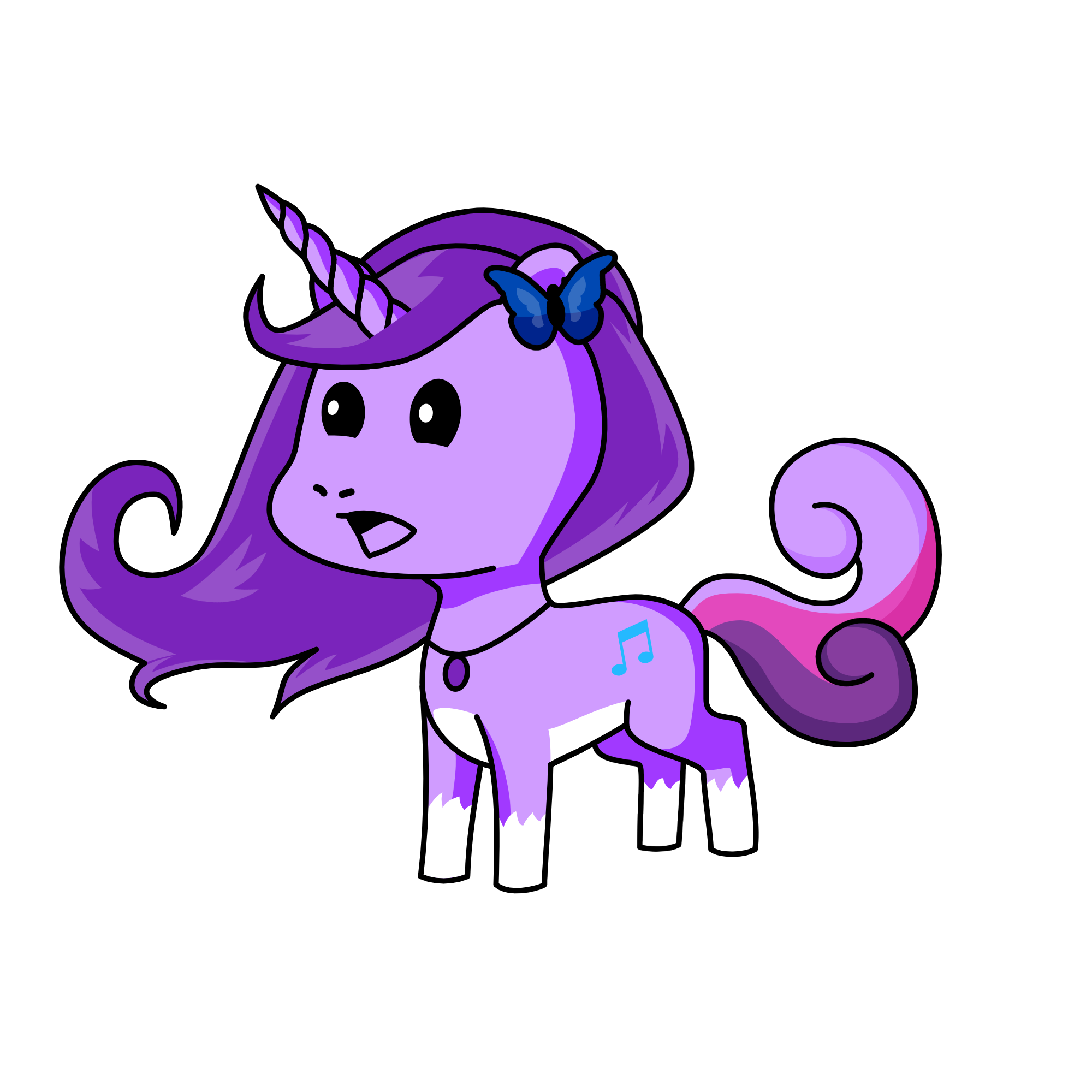 purple beauty*, the unicorn