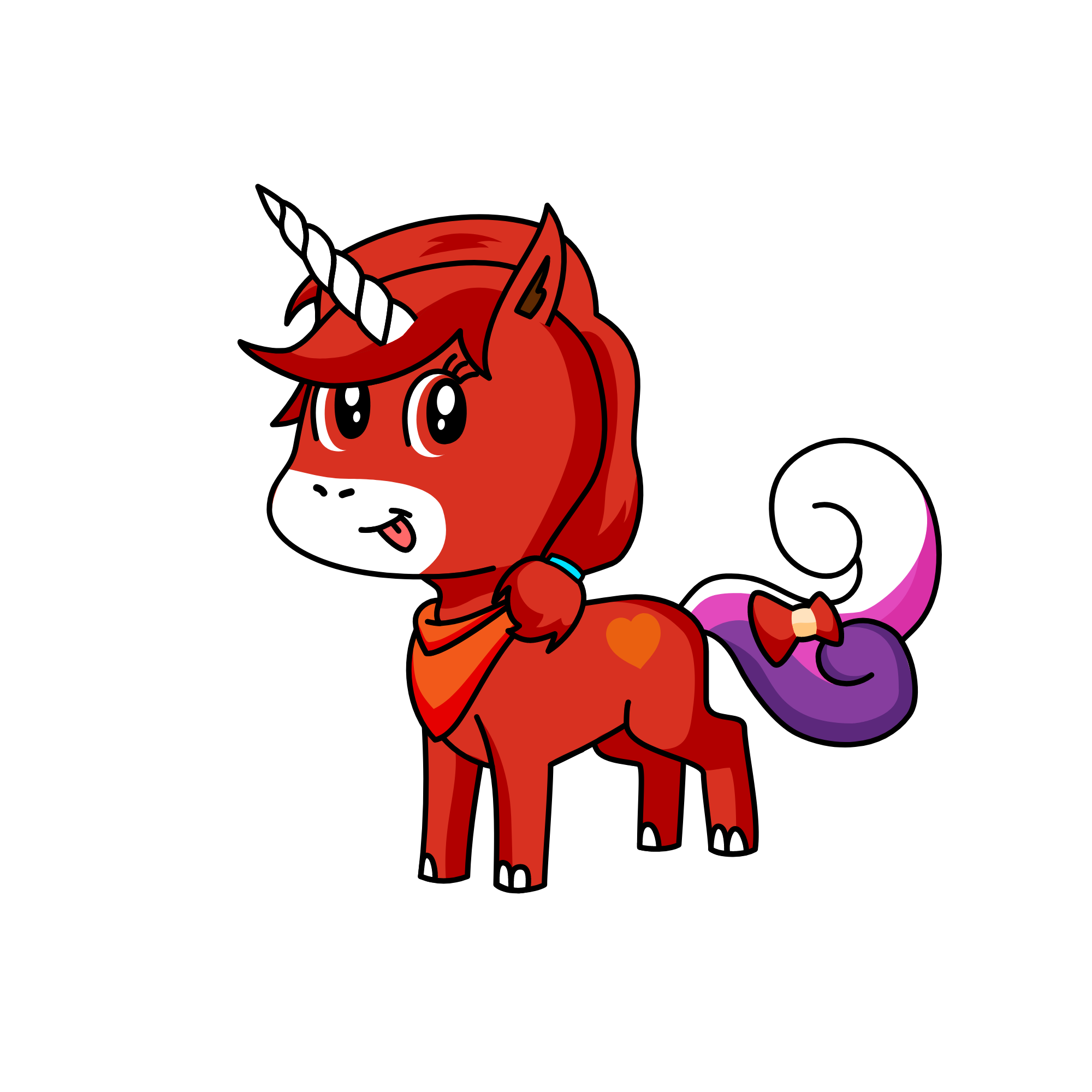 red, the unicorn