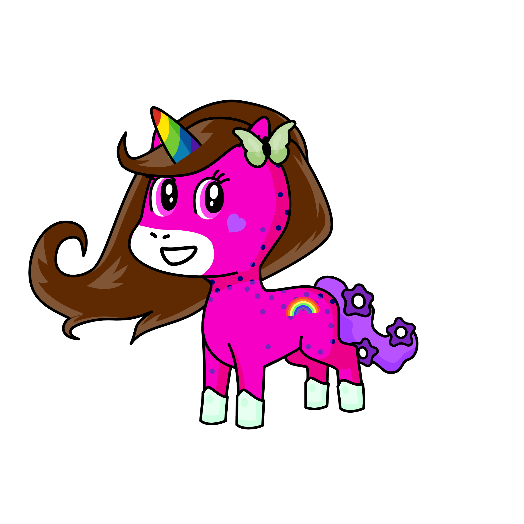 snow fluttyshy love, the unicorn