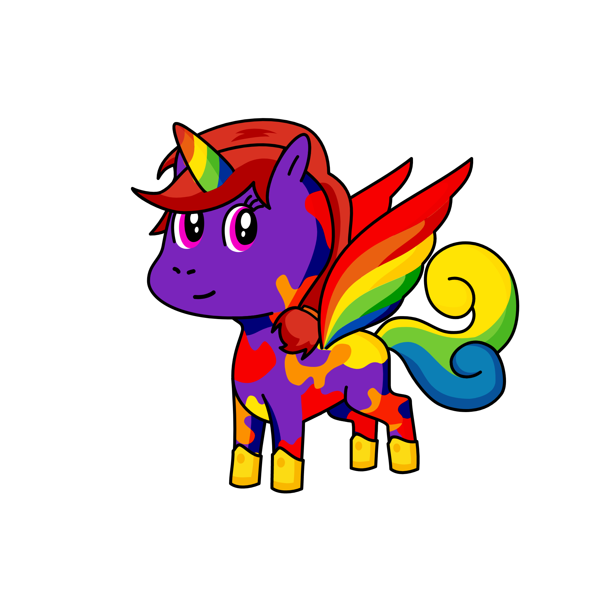Rainbow, the unicorn
