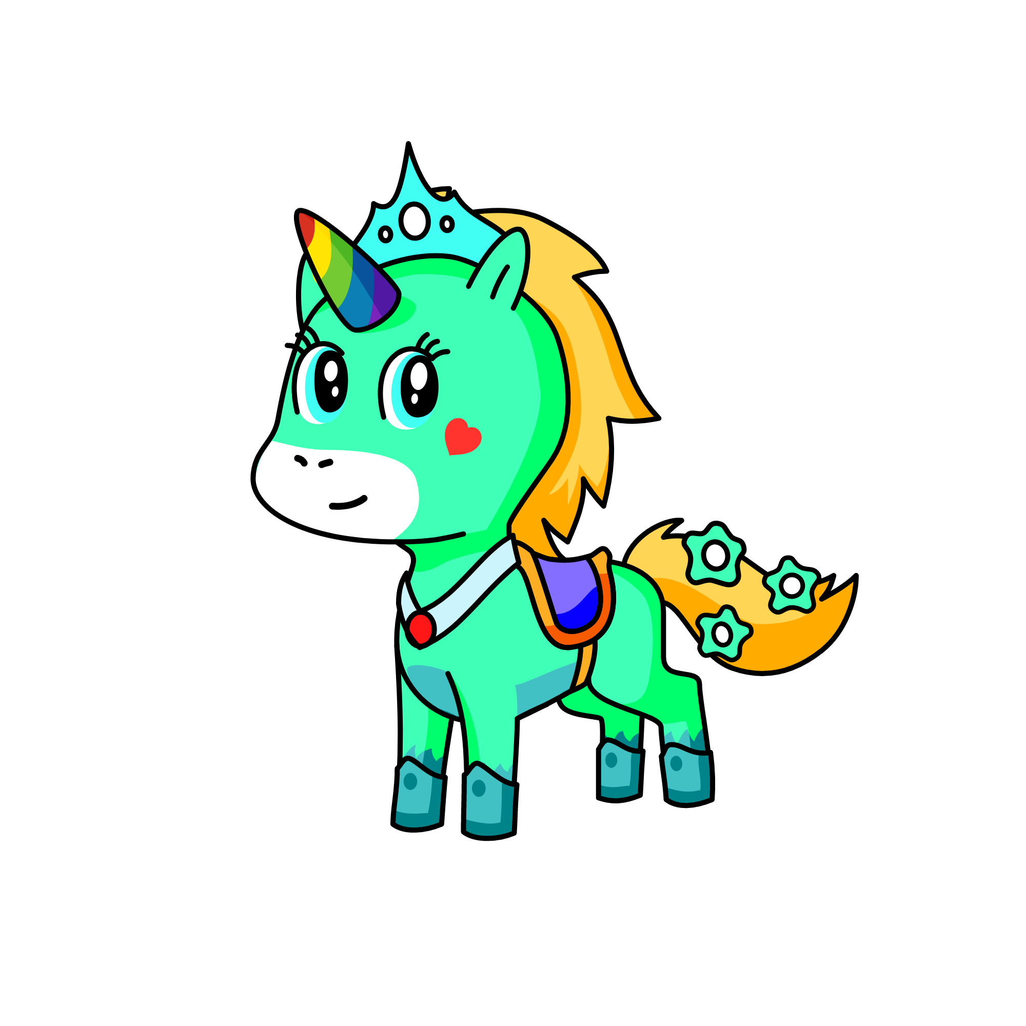 had miniboms, the unicorn