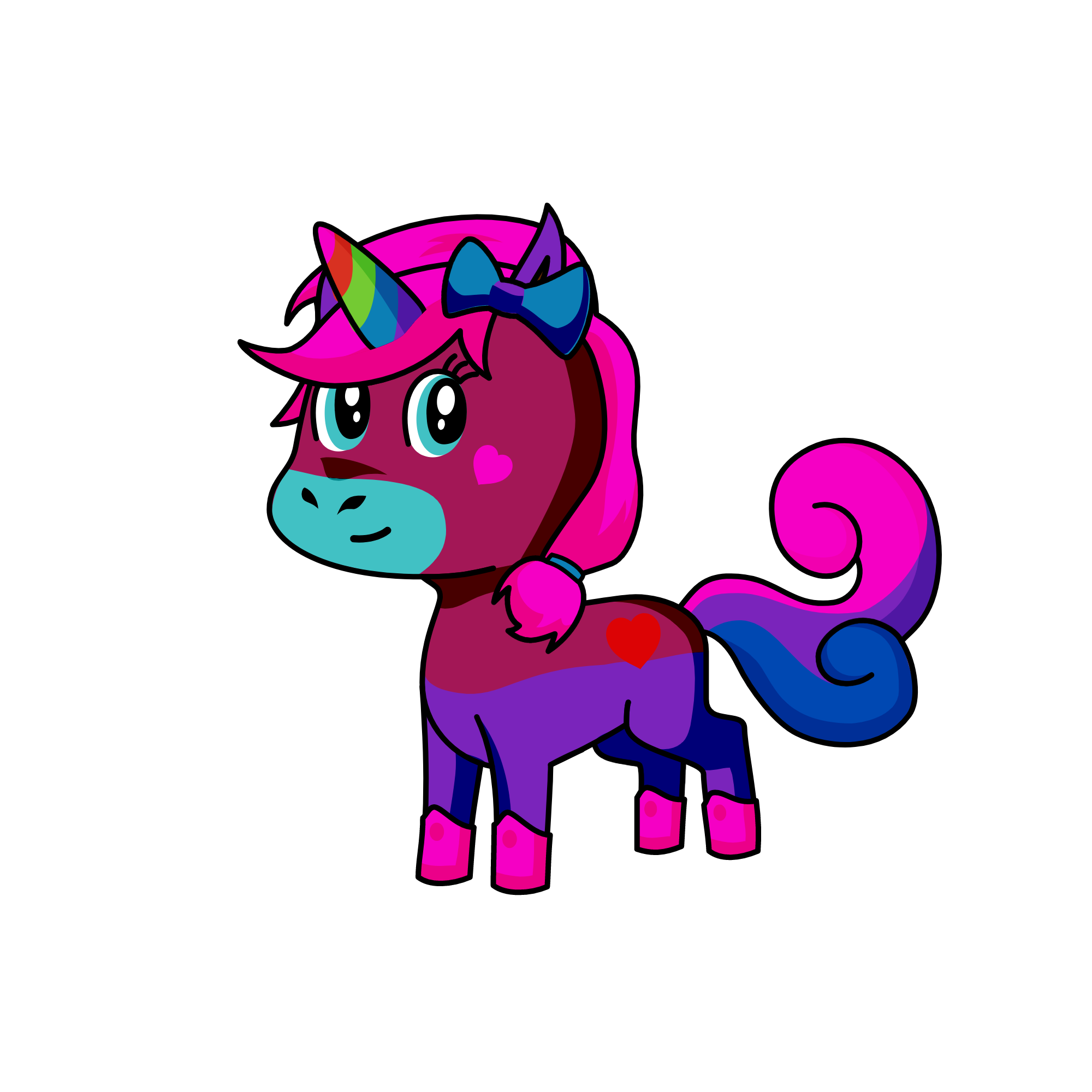 Pinky, the unicorn