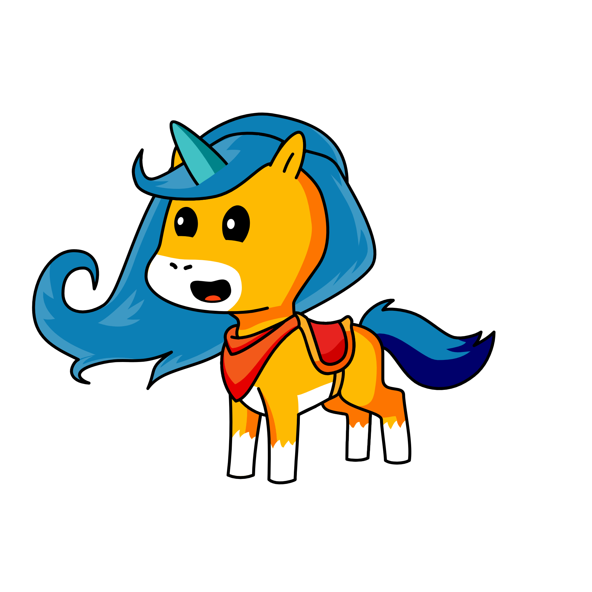 Blue Beauty, the unicorn