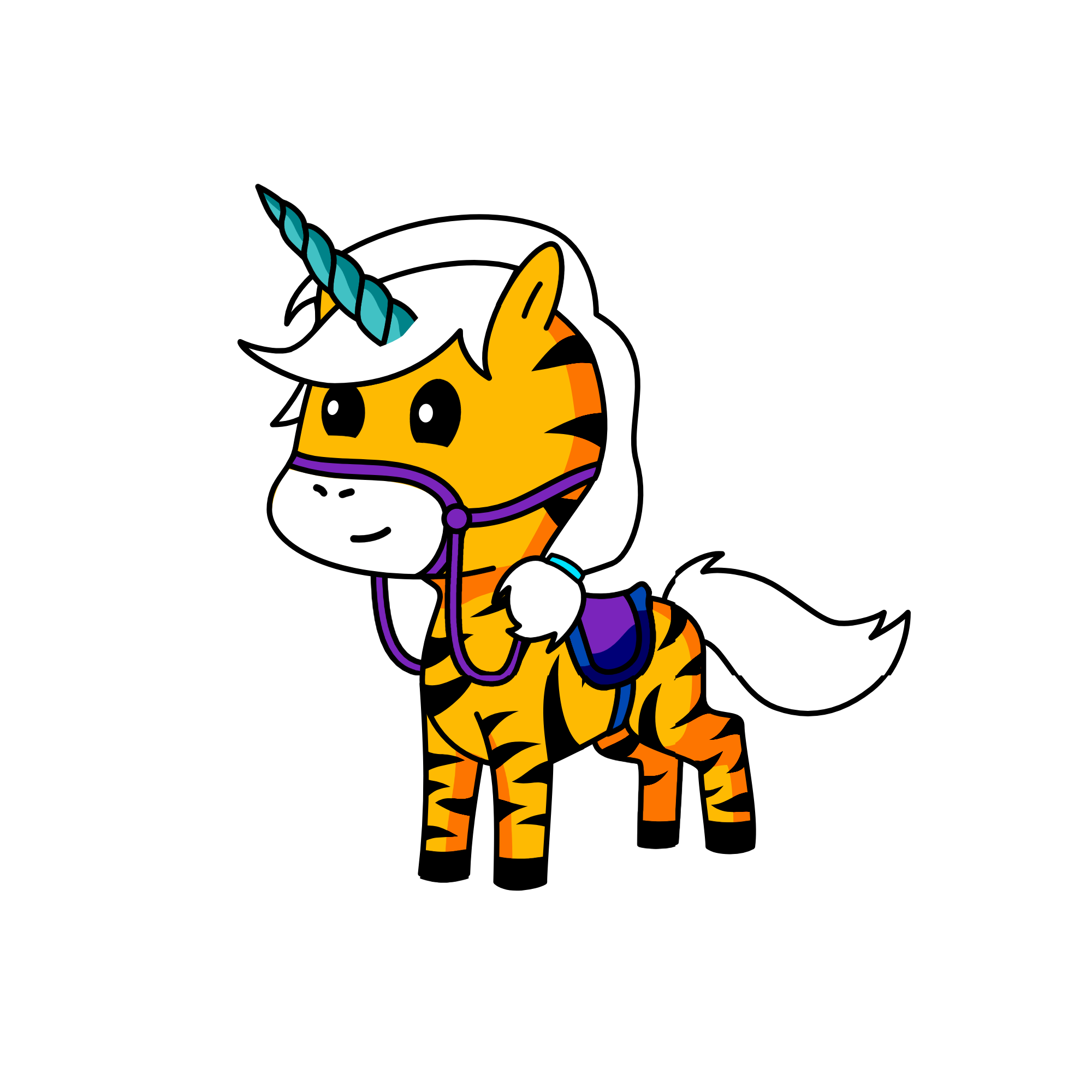 tiger , the unicorn