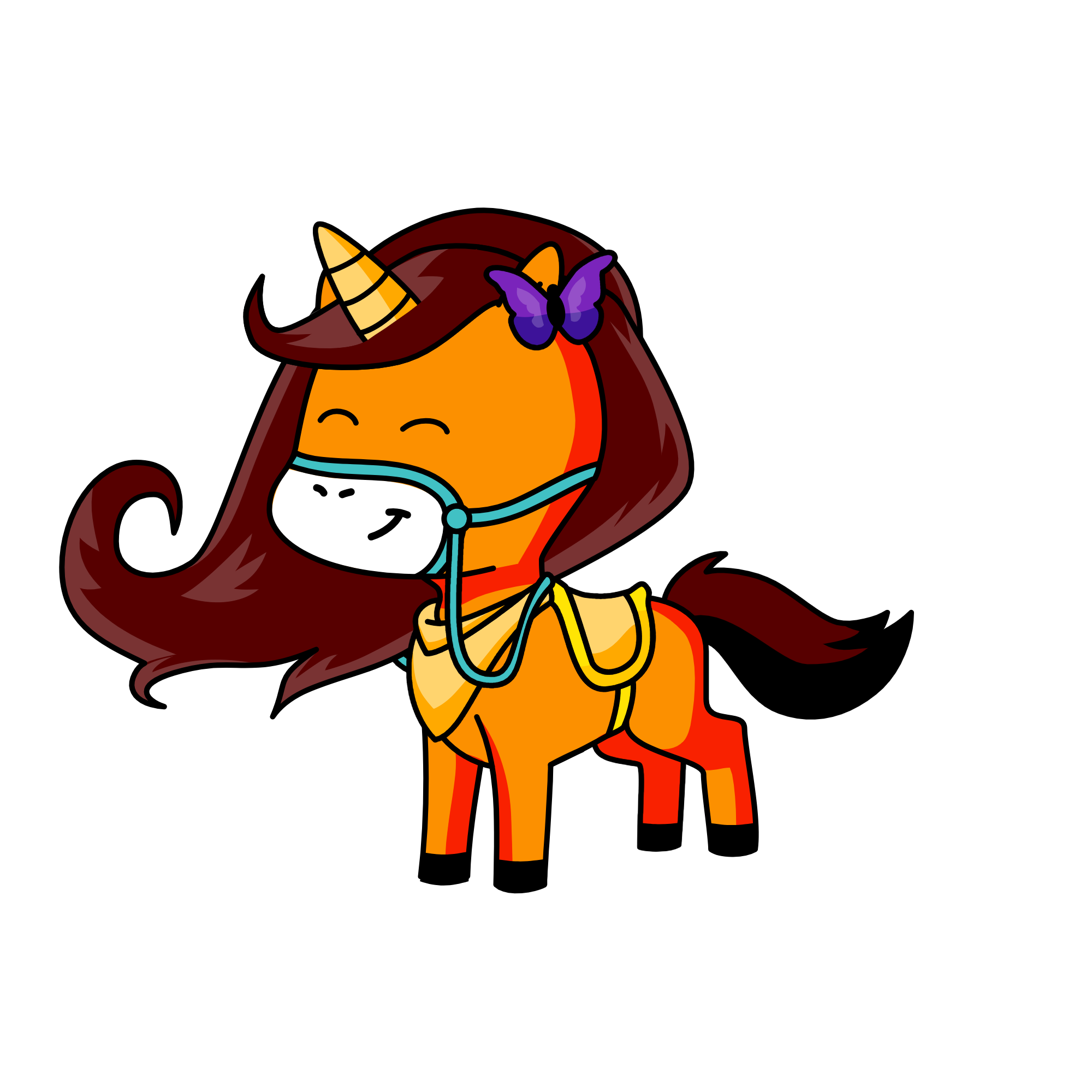 sunset, the unicorn