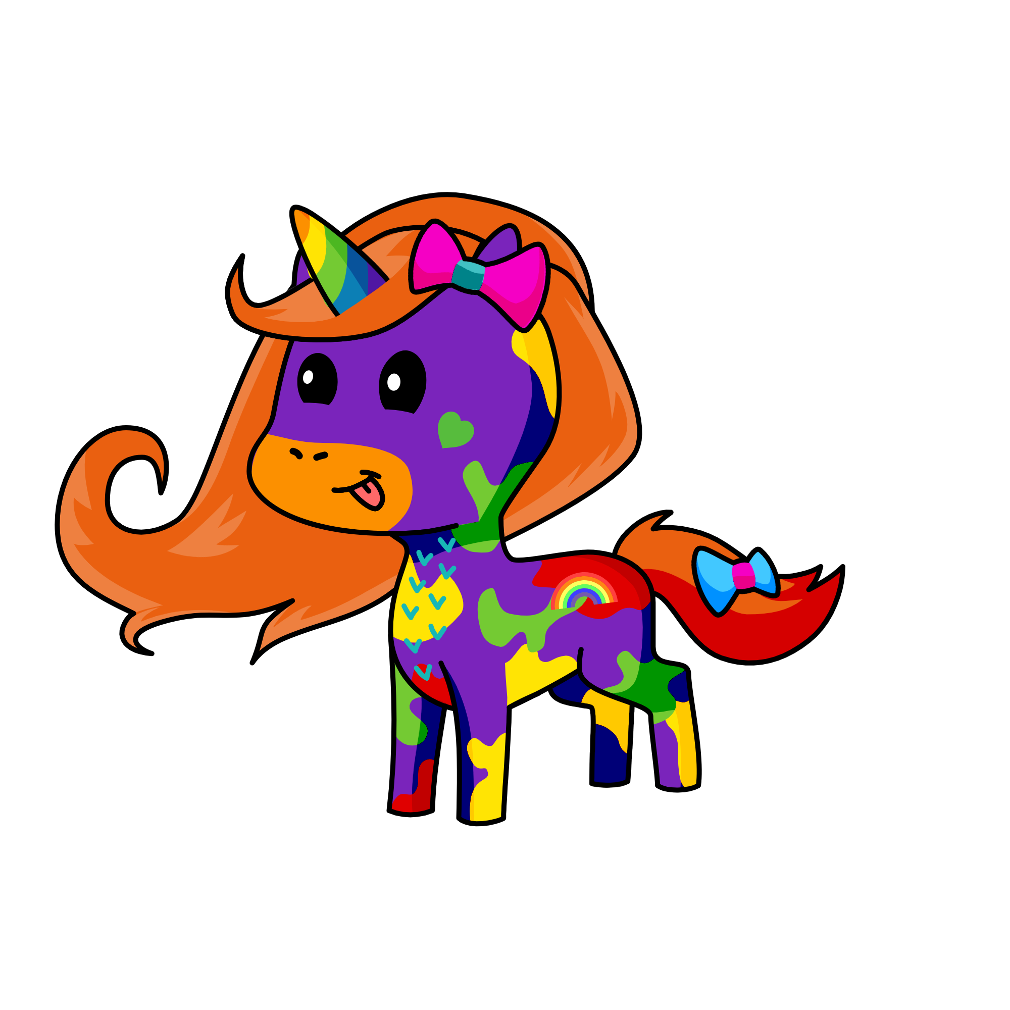 Rainbow, the unicorn