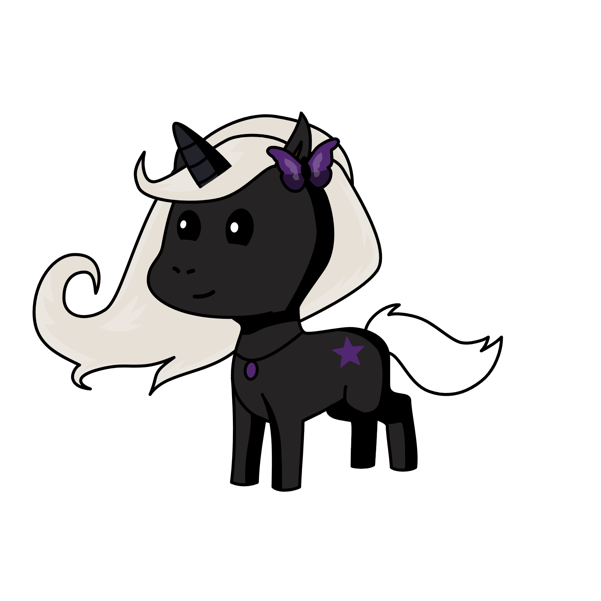 BLACKY, the unicorn