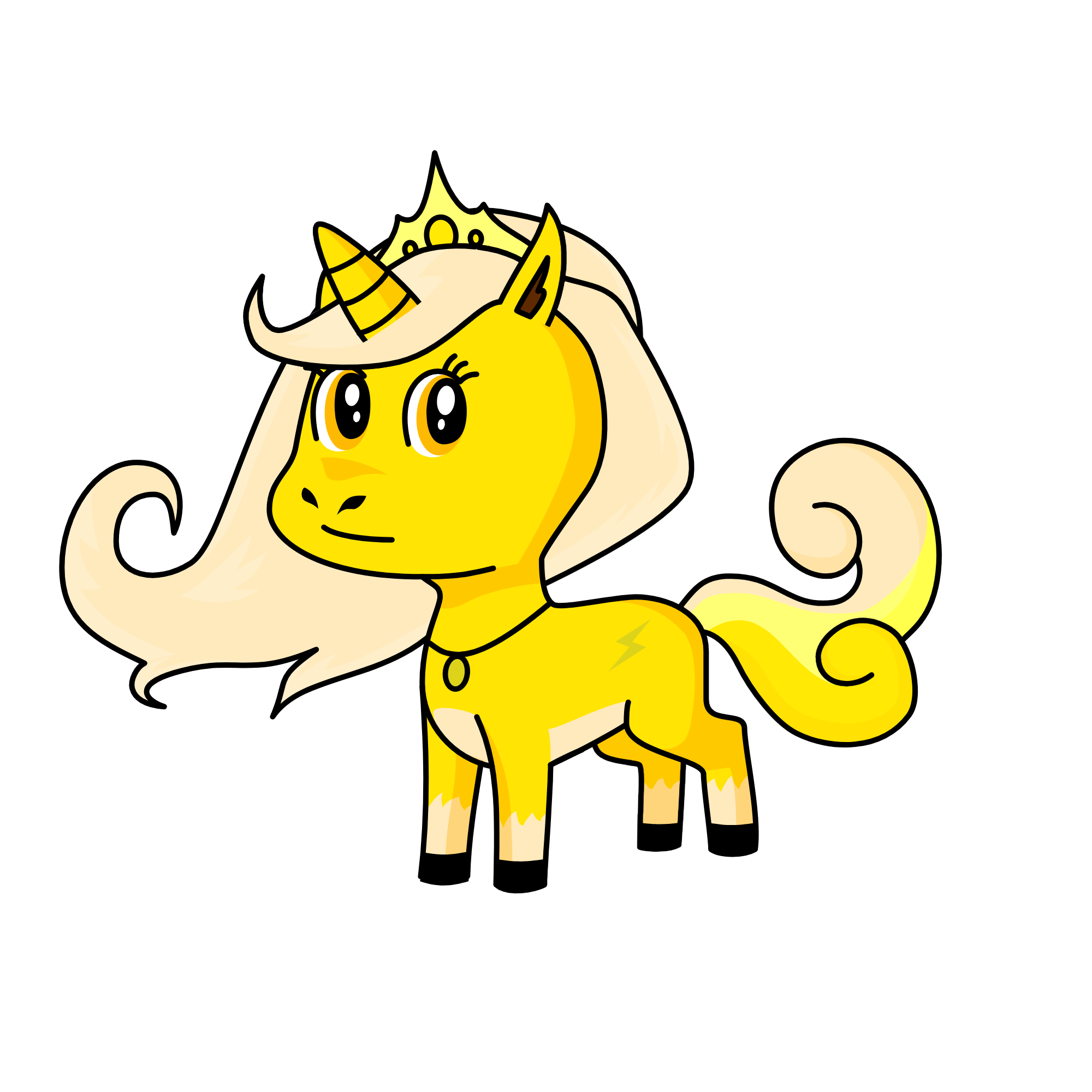 Queen Yellow, the unicorn
