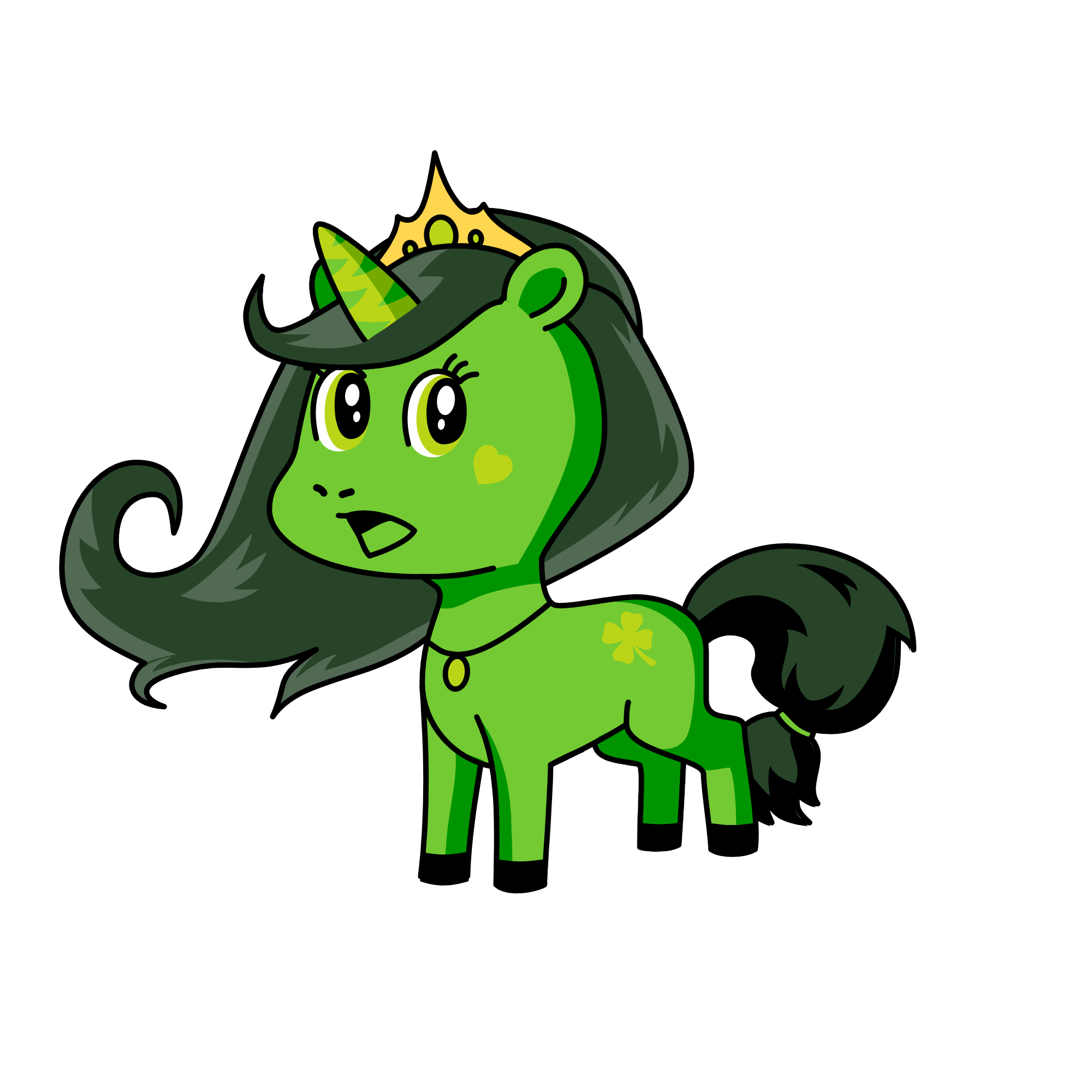Queen Green, the unicorn