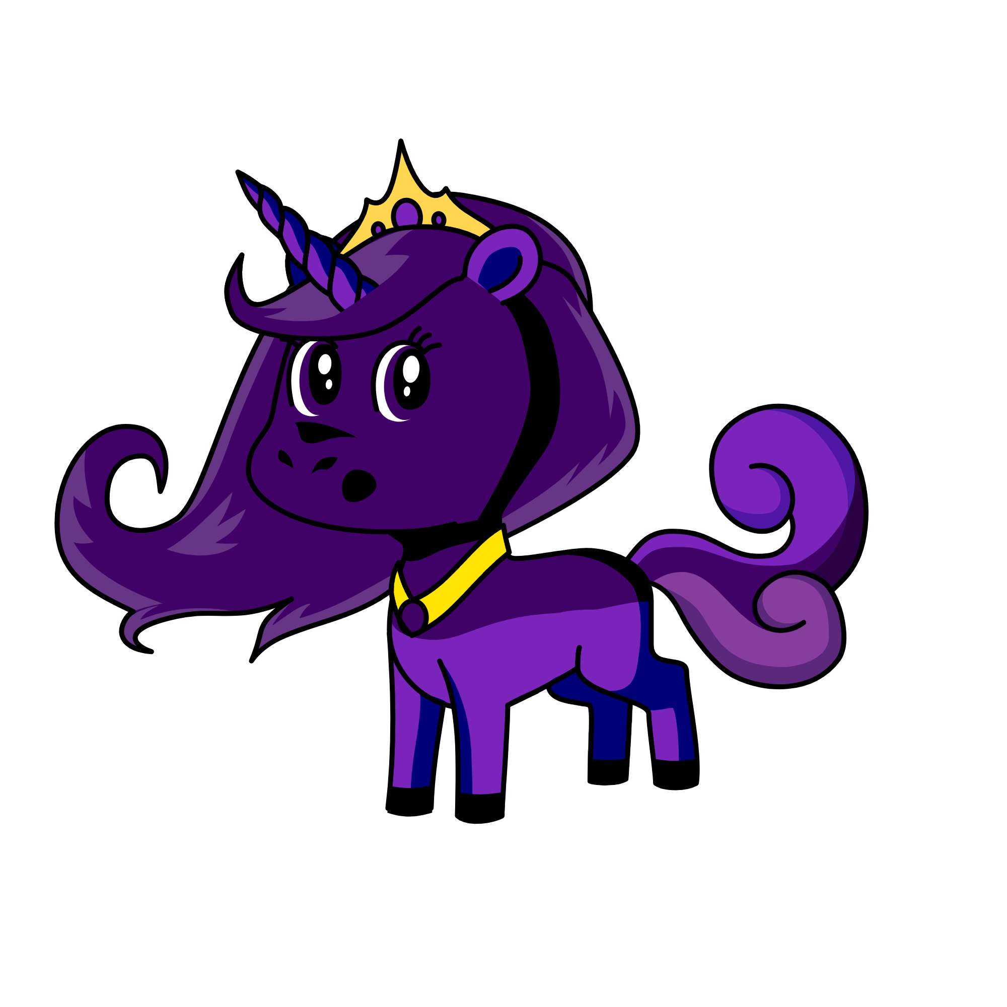 Queen Purple, the unicorn