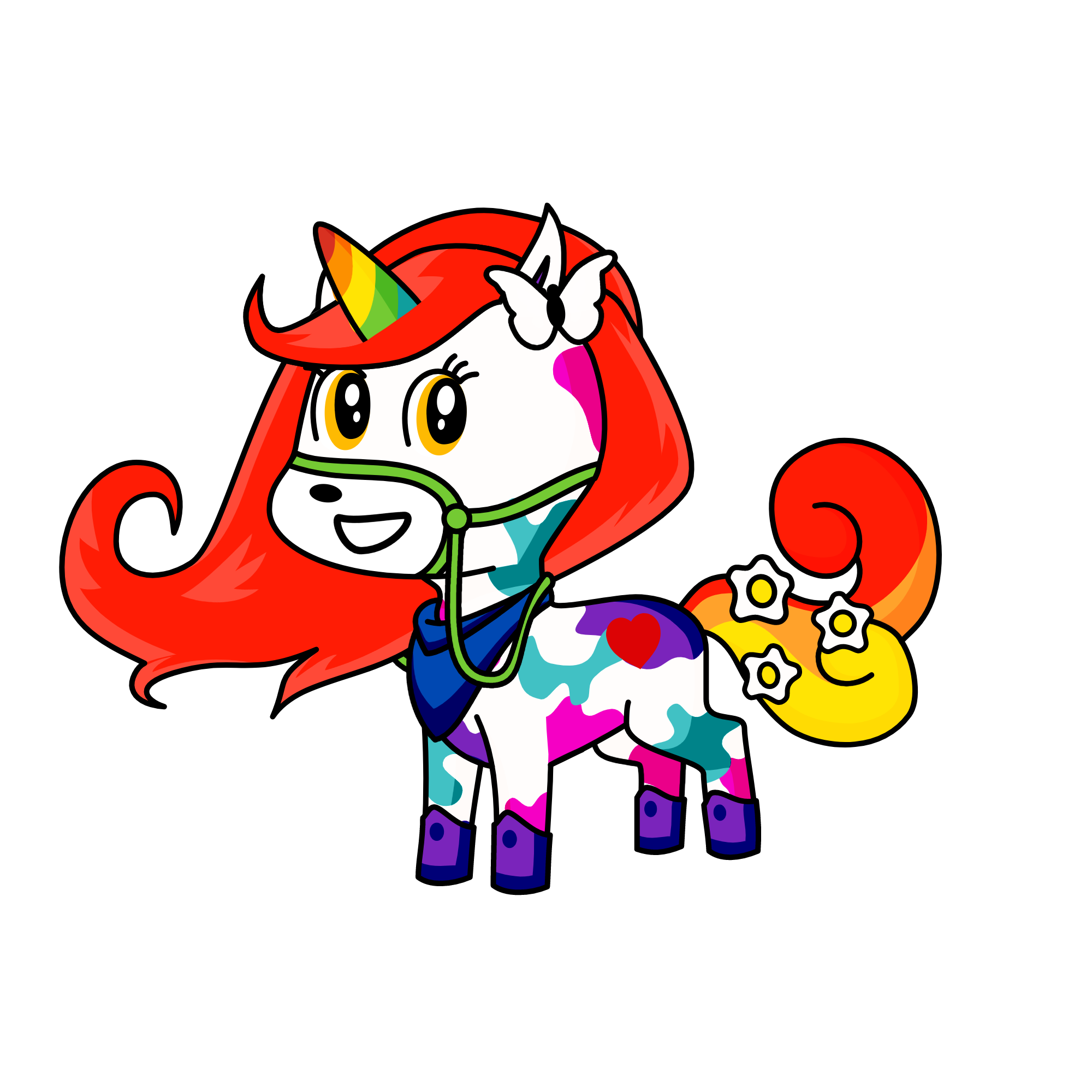 Rainbow, the unicorn