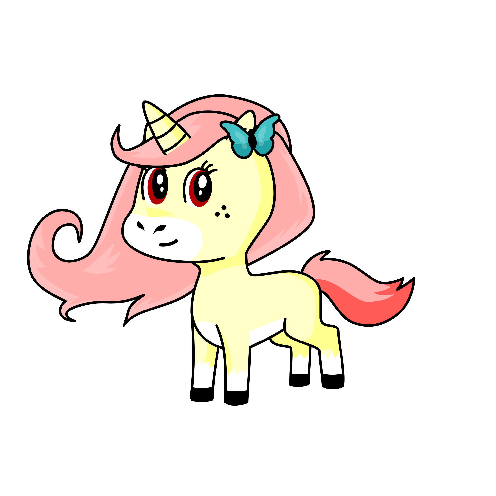 flutterfoxy, the unicorn
