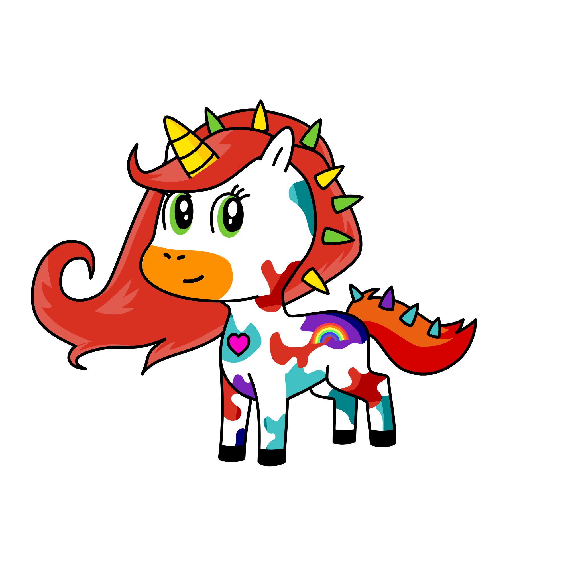 Rainbow, the unicorn