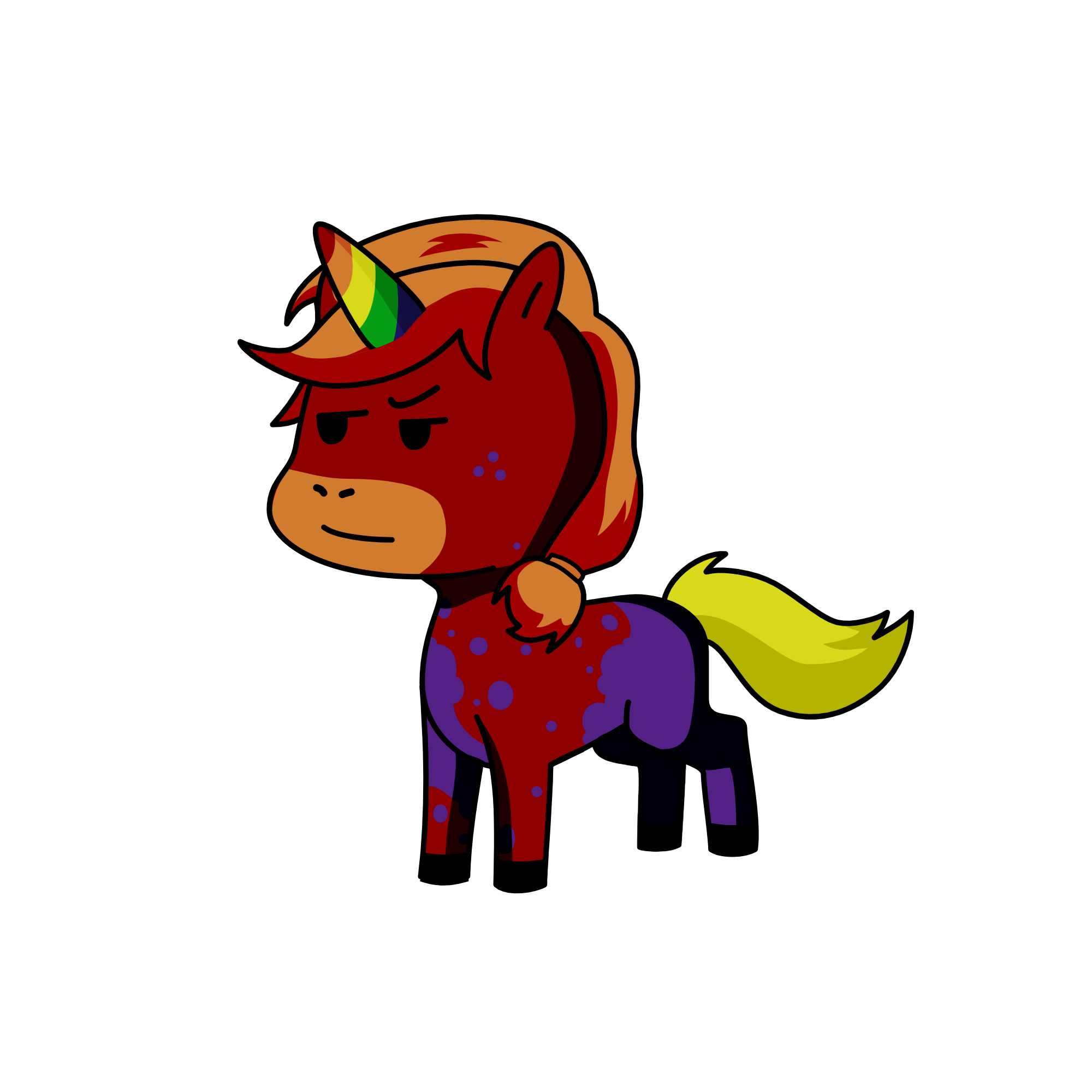 Rainbow Rebel, the unicorn