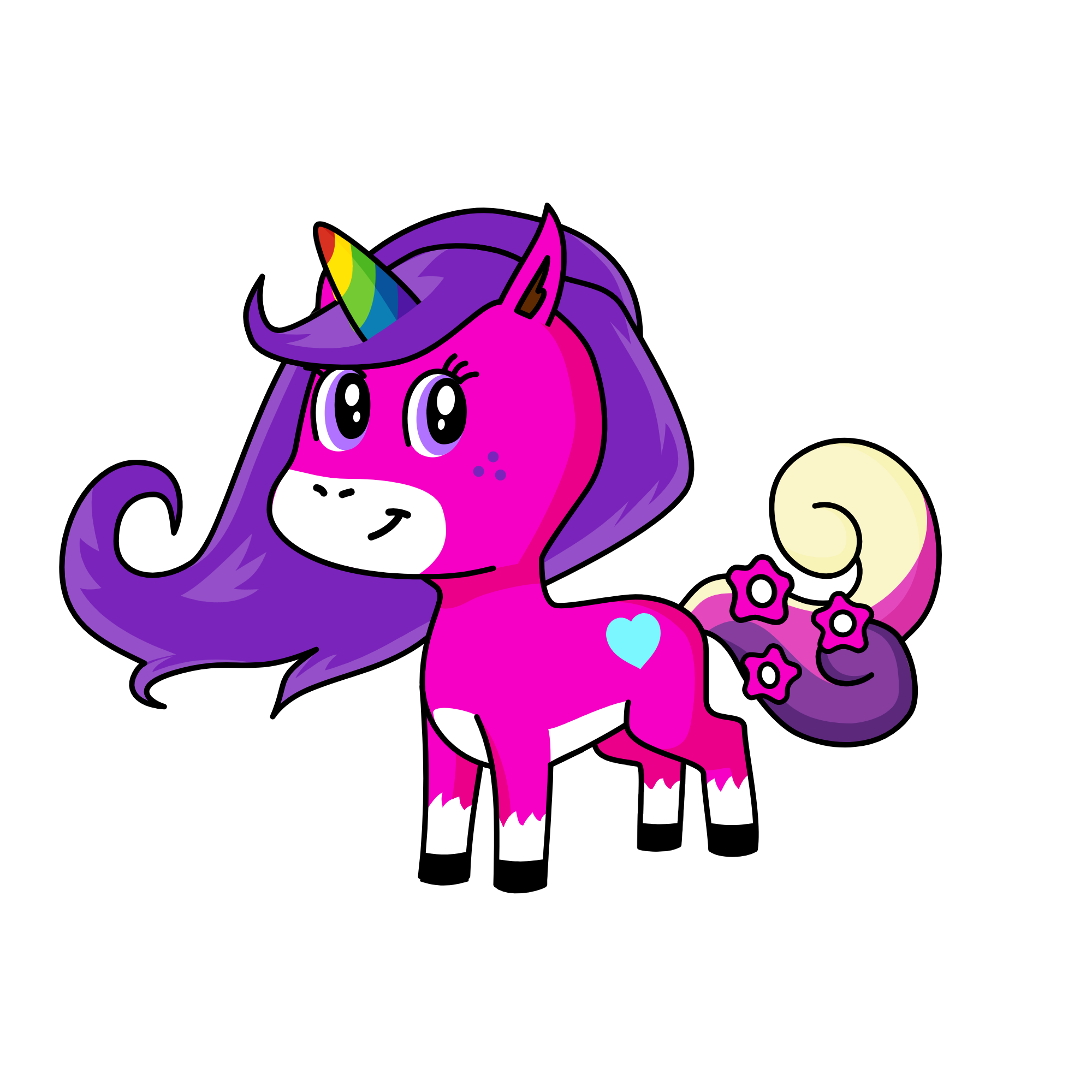 Pink, the unicorn