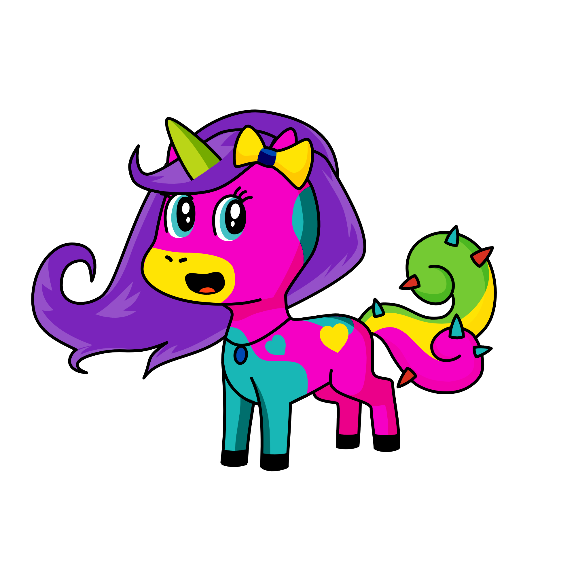 Purpurini, the unicorn