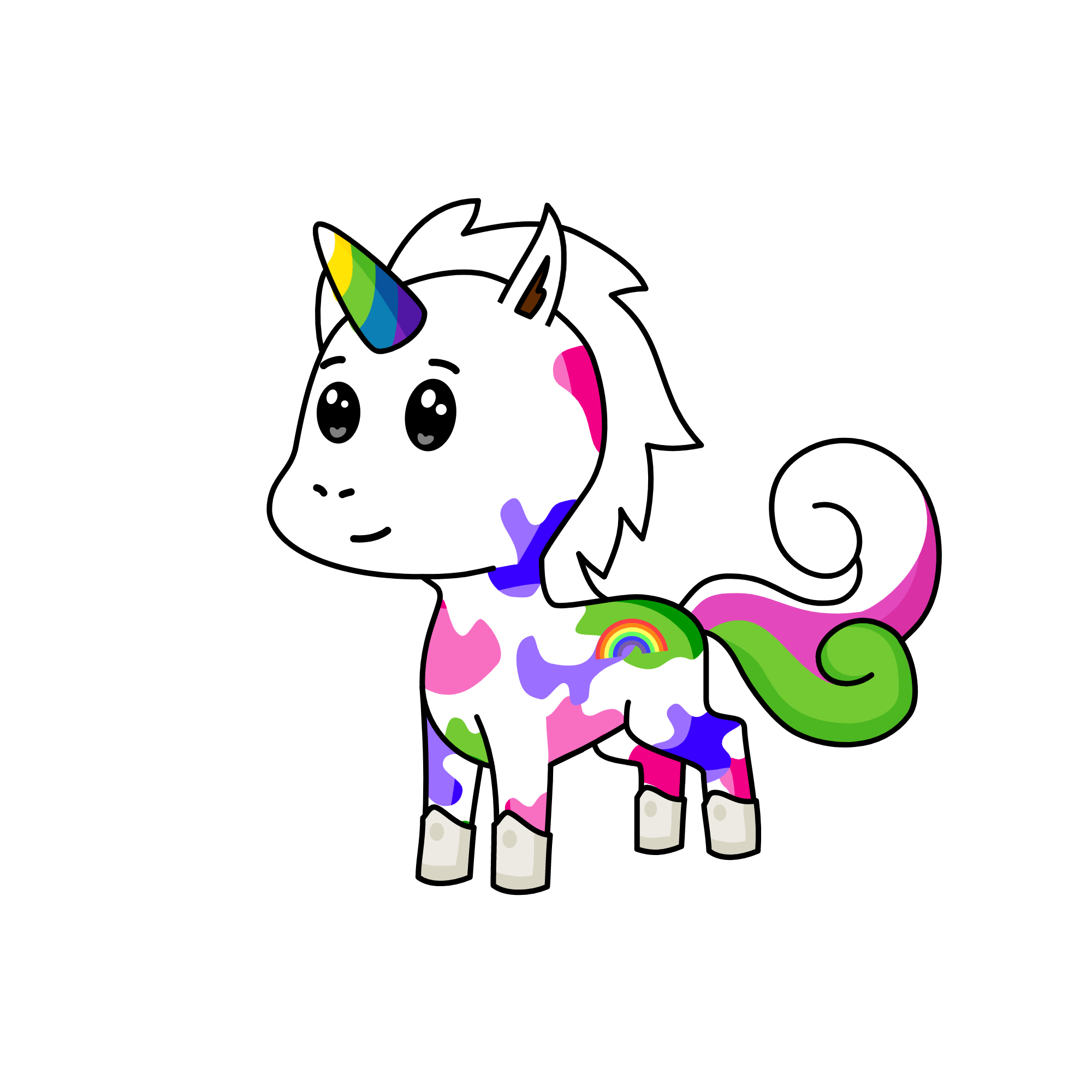 raindow unicorn, the unicorn